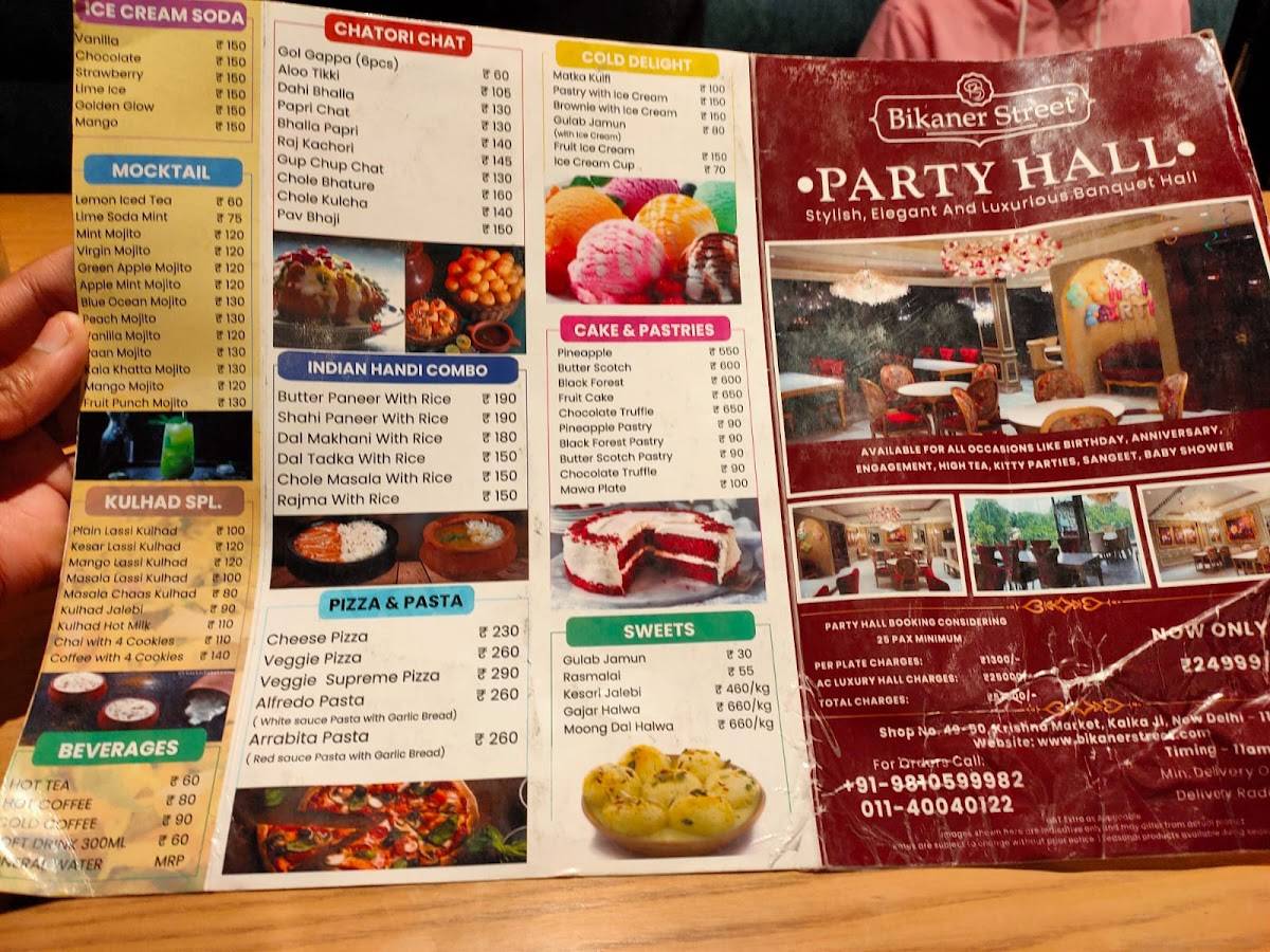 Bikaner Street menu
