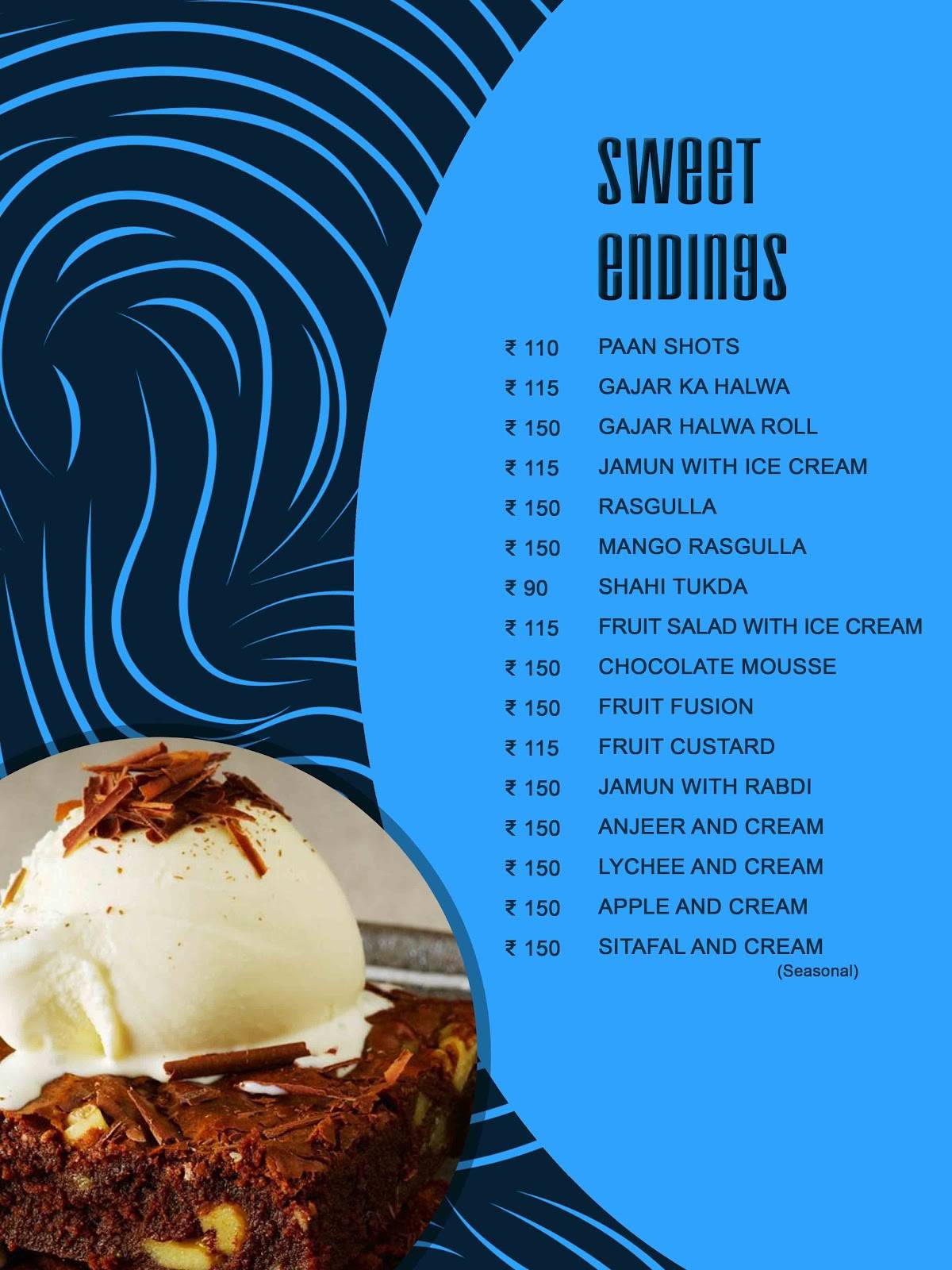 Blue Mist (Malligi) menu