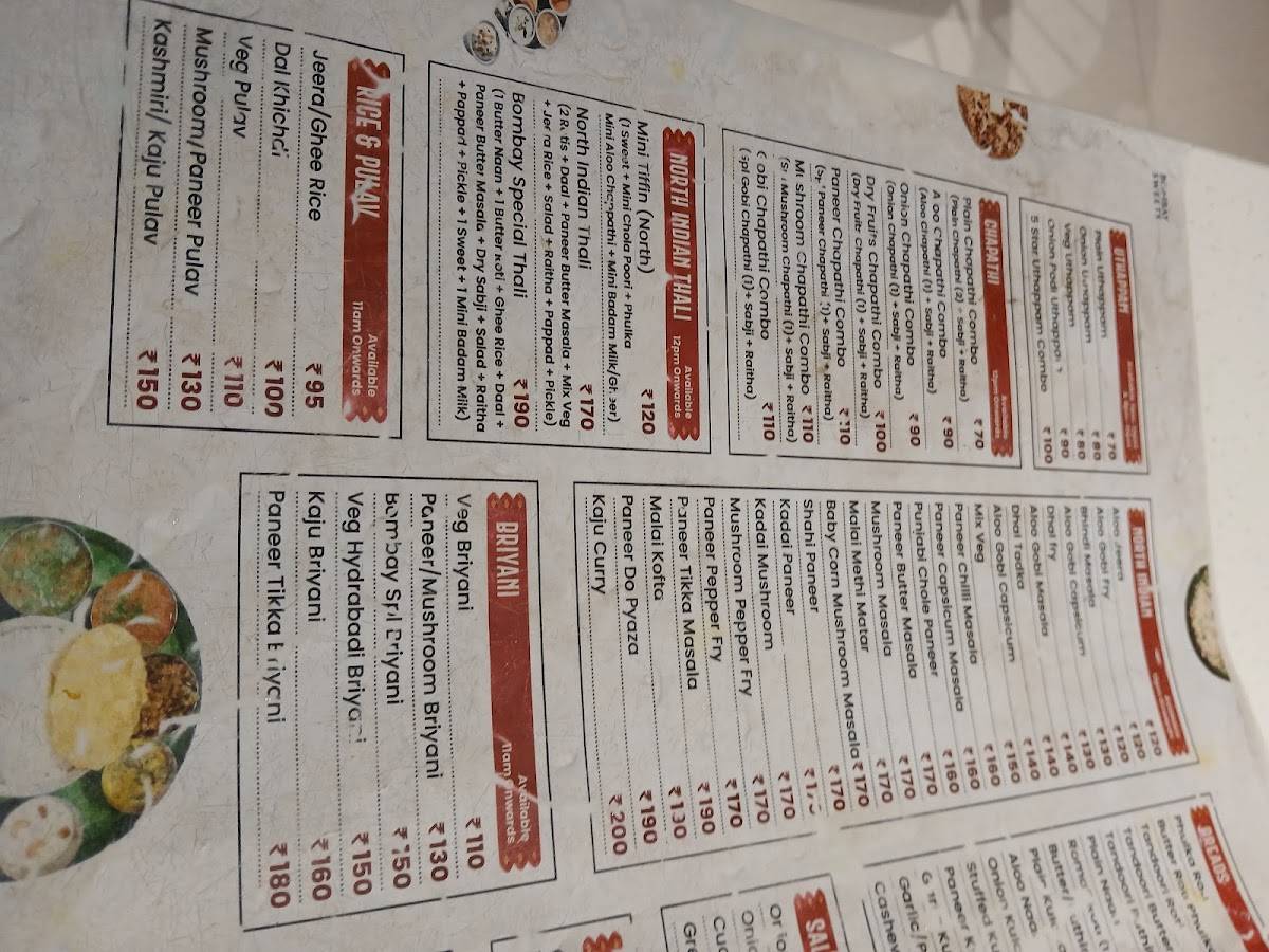 Bombay Sweets menu