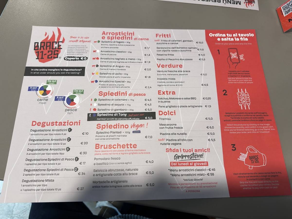 Menu di Brace 11-25 