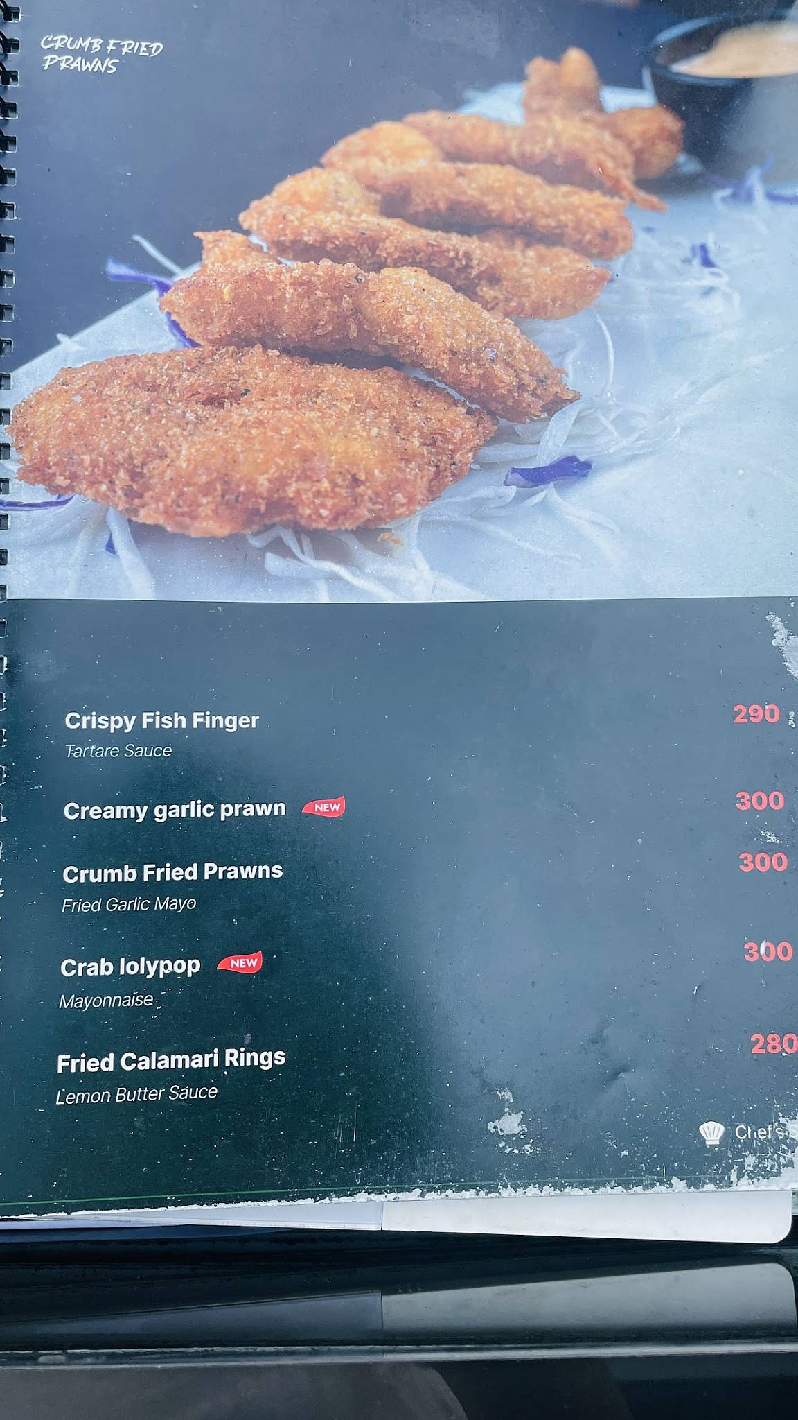 CIBO Fine Dining menu