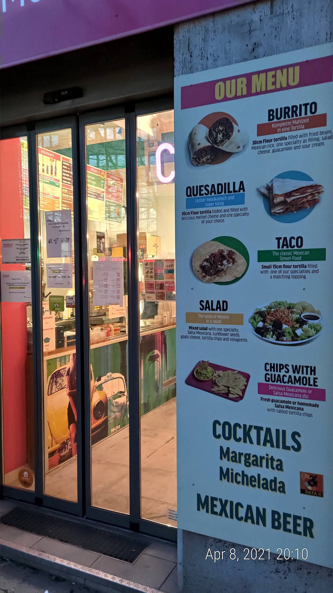 La Fiesta Muenchen Cantina Y Bar Mexicano Schwanthalerstraße München Speisekarte von CONDESA - Authentic Mexican Taste - Bahnhofplatz 5