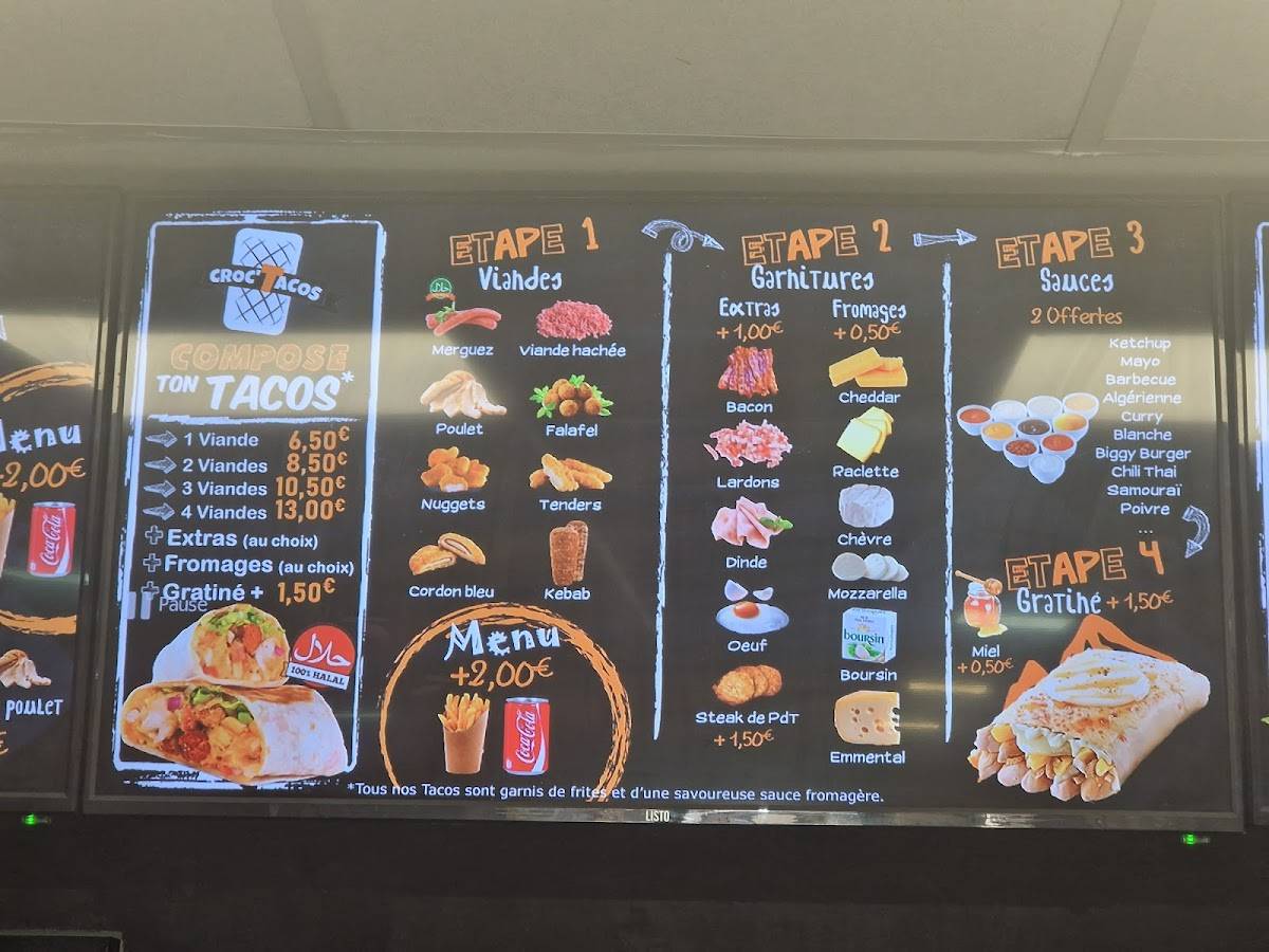 Menu de CROC'TACOS