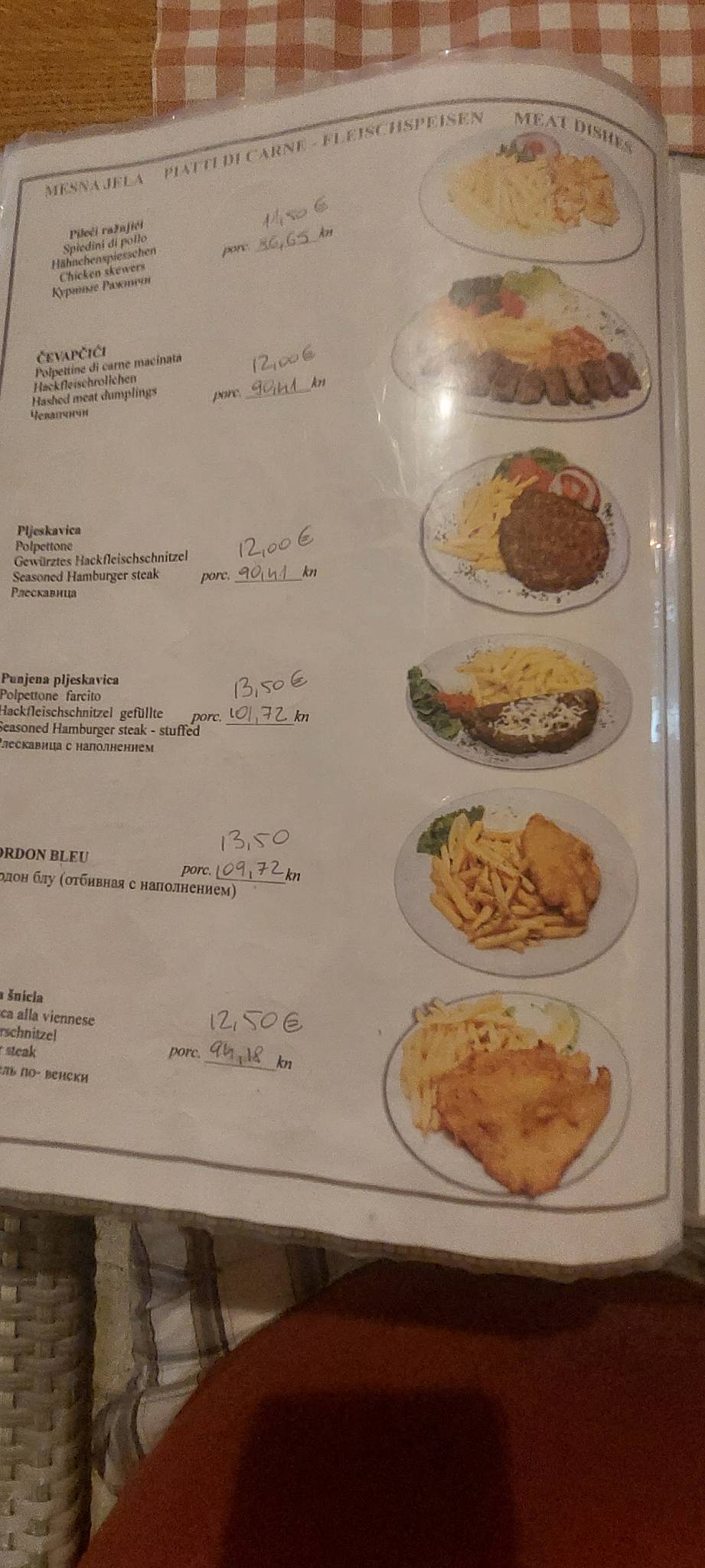 Menu di Restaurant Calisona 