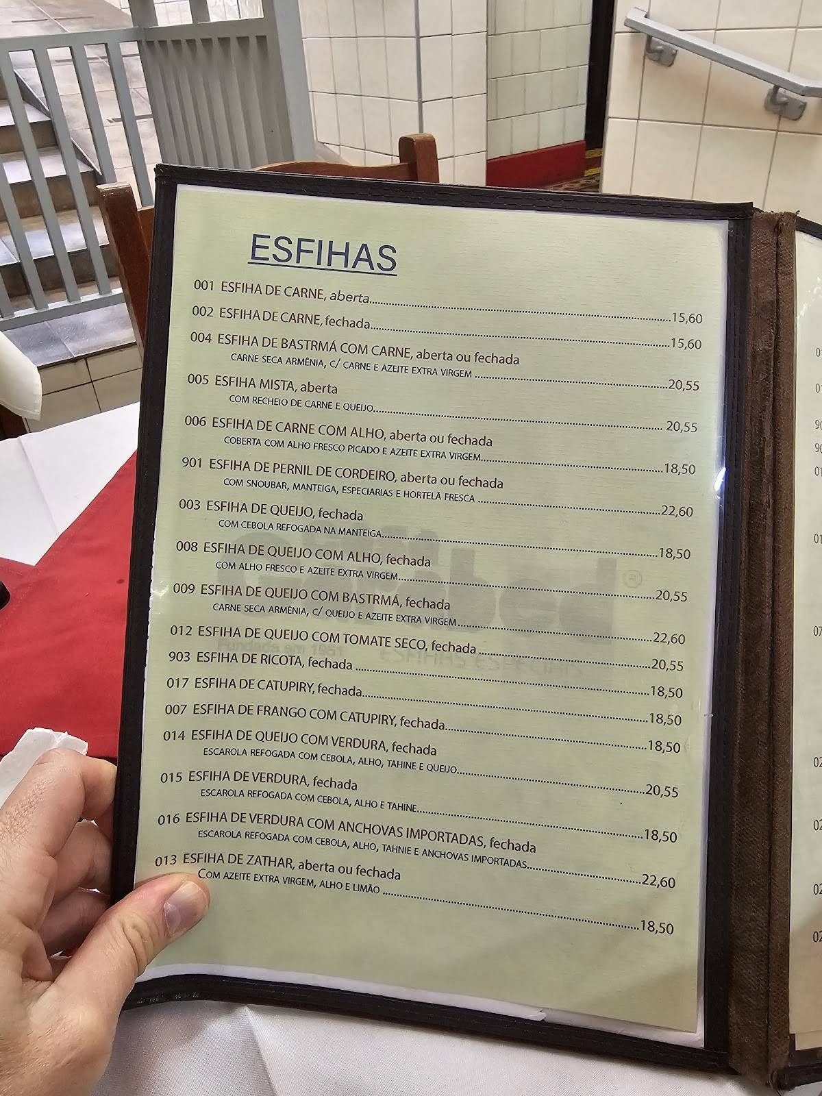 Casa Garabed cardápio