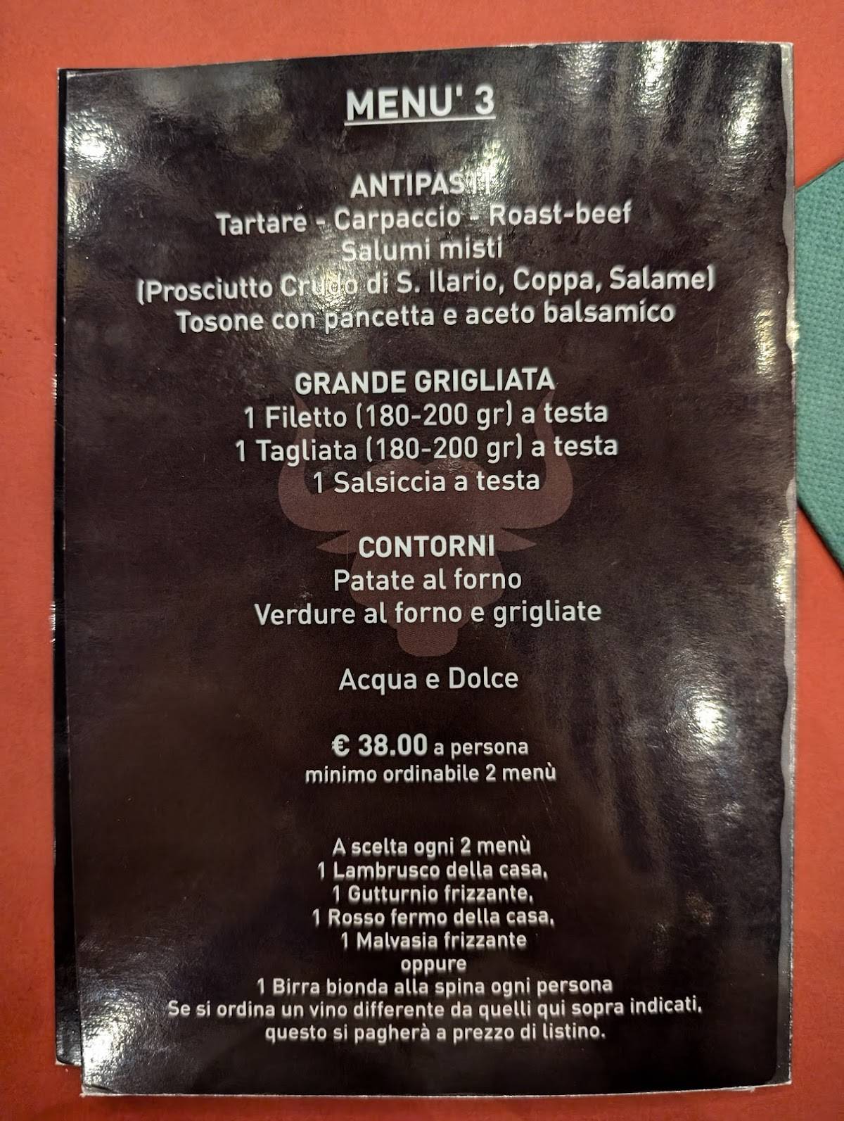 Menu di Casa Mariam 