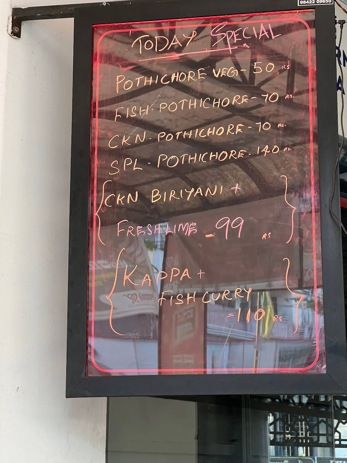 Chai N Chat menu