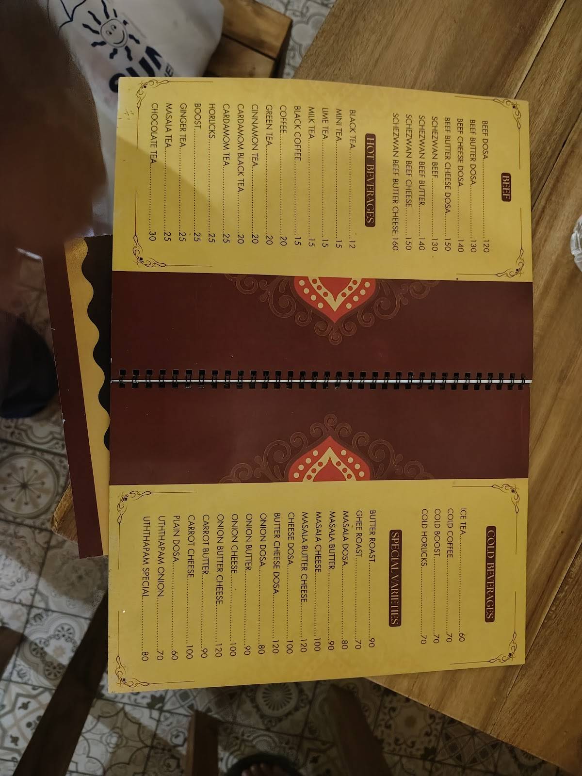 Che Live Shack menu