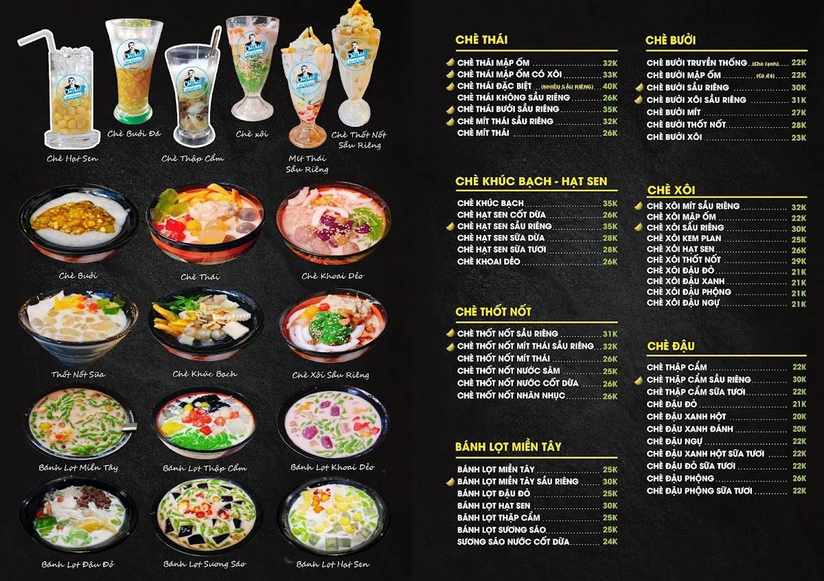 Menu at Chè Thái Mập Ốm - Thành Phố Phan Thiết restaurant, Phan Thiet