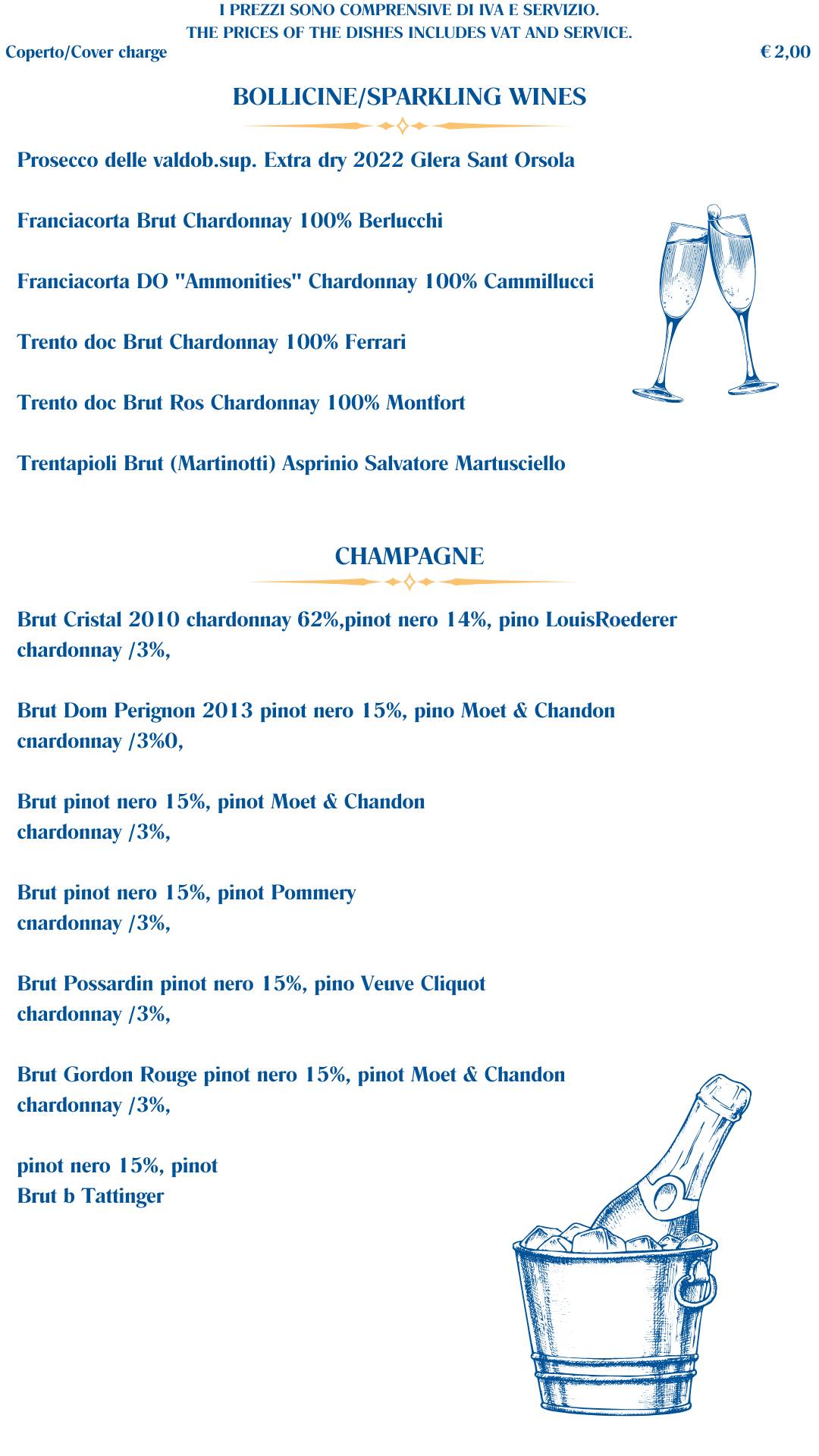 Menu di Ristorante Ciro al Borgo Marinari 