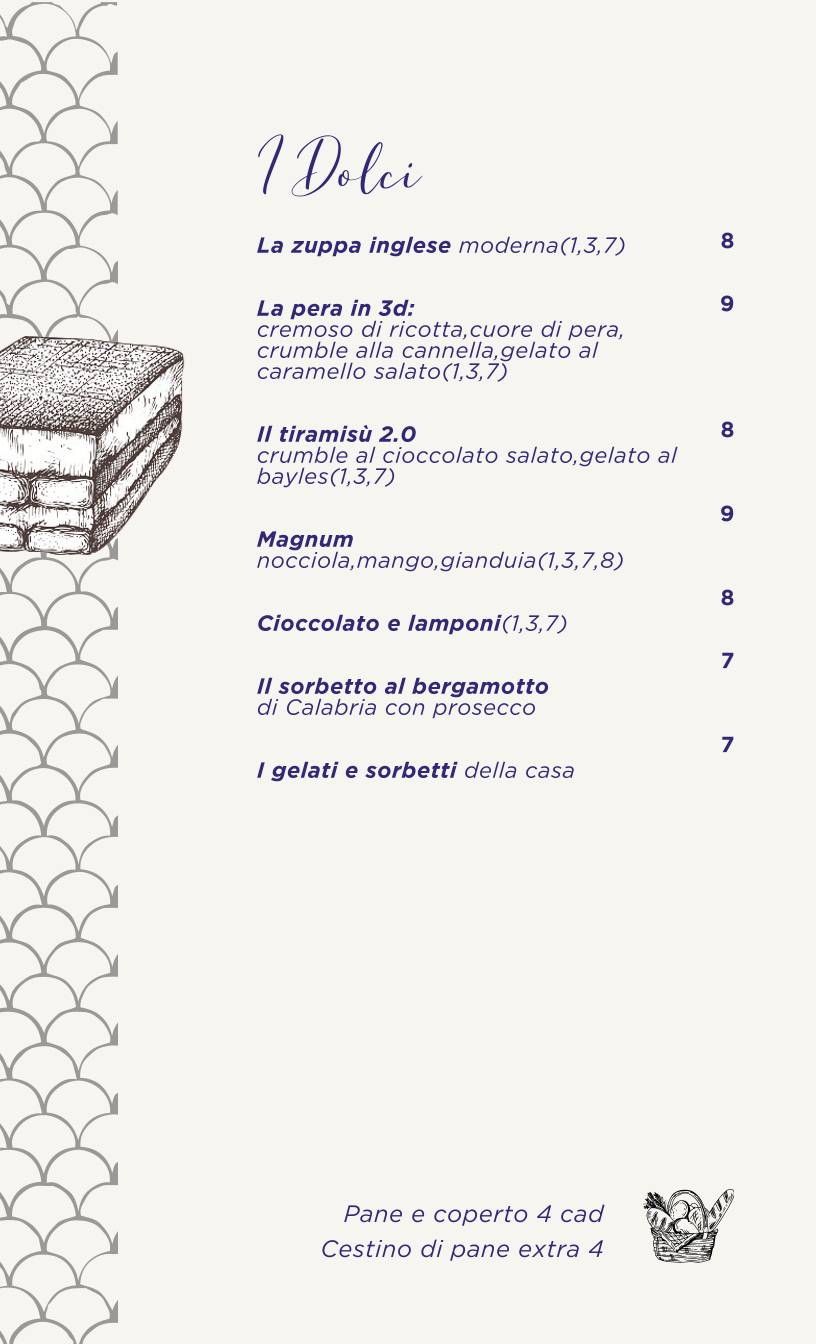 Menu di Cris Fish - Bistrot 