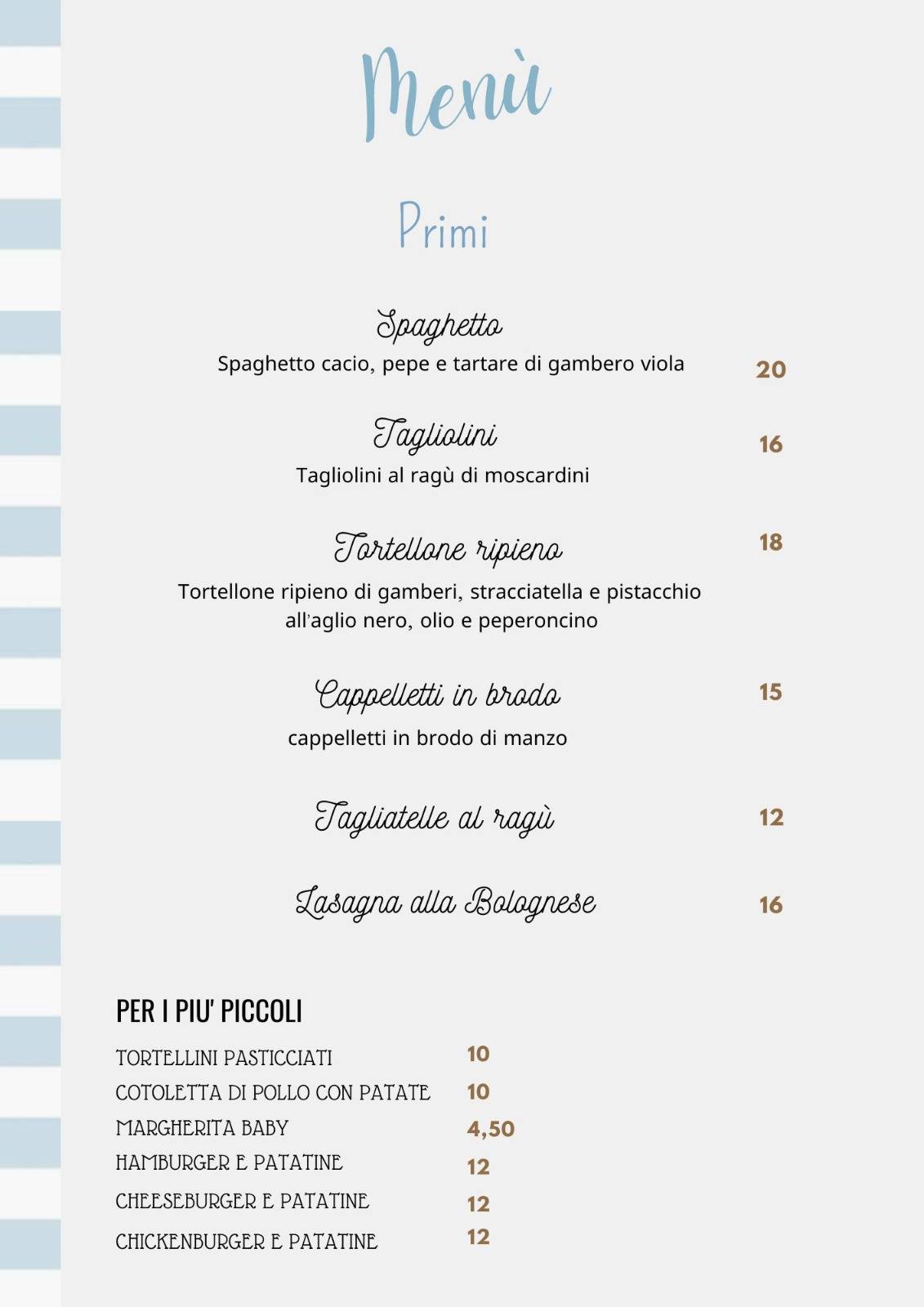 Menu di Ristorante Crostini e Vini 