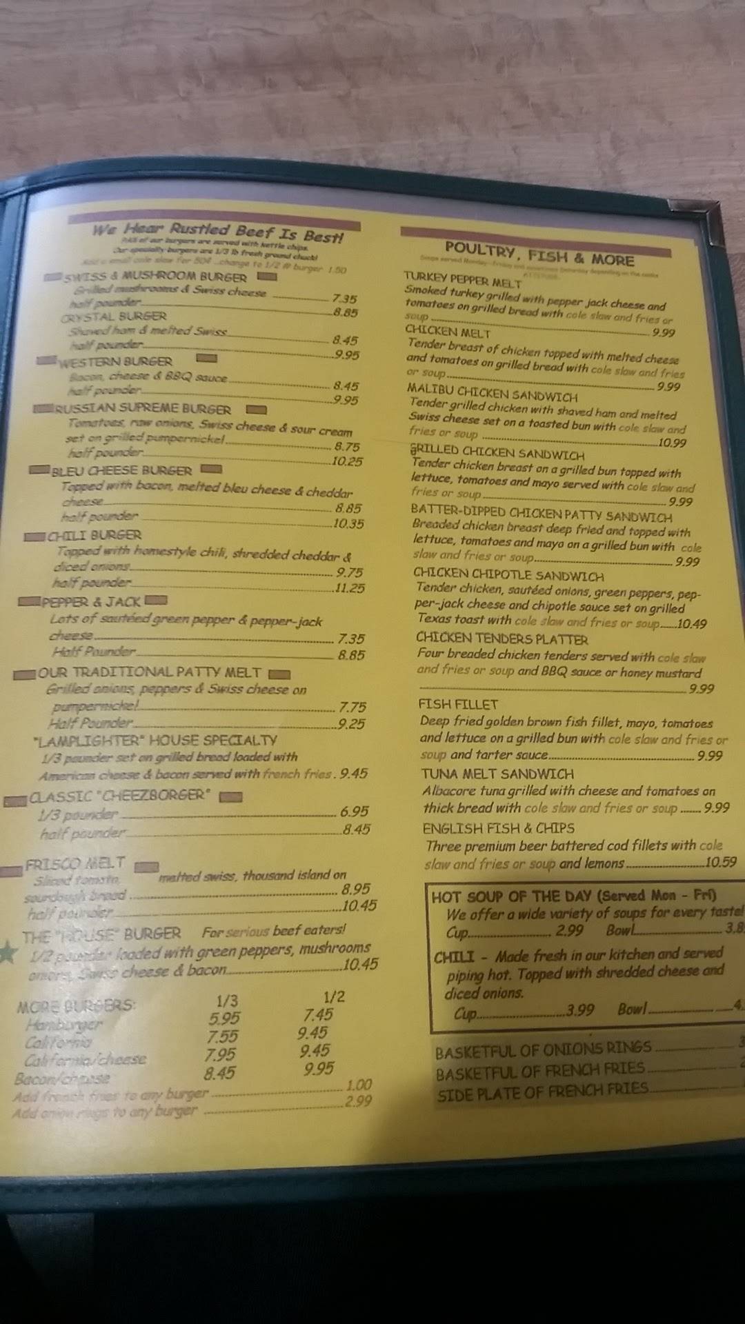 Menu at Crystal Cafe & Grill, Crystal