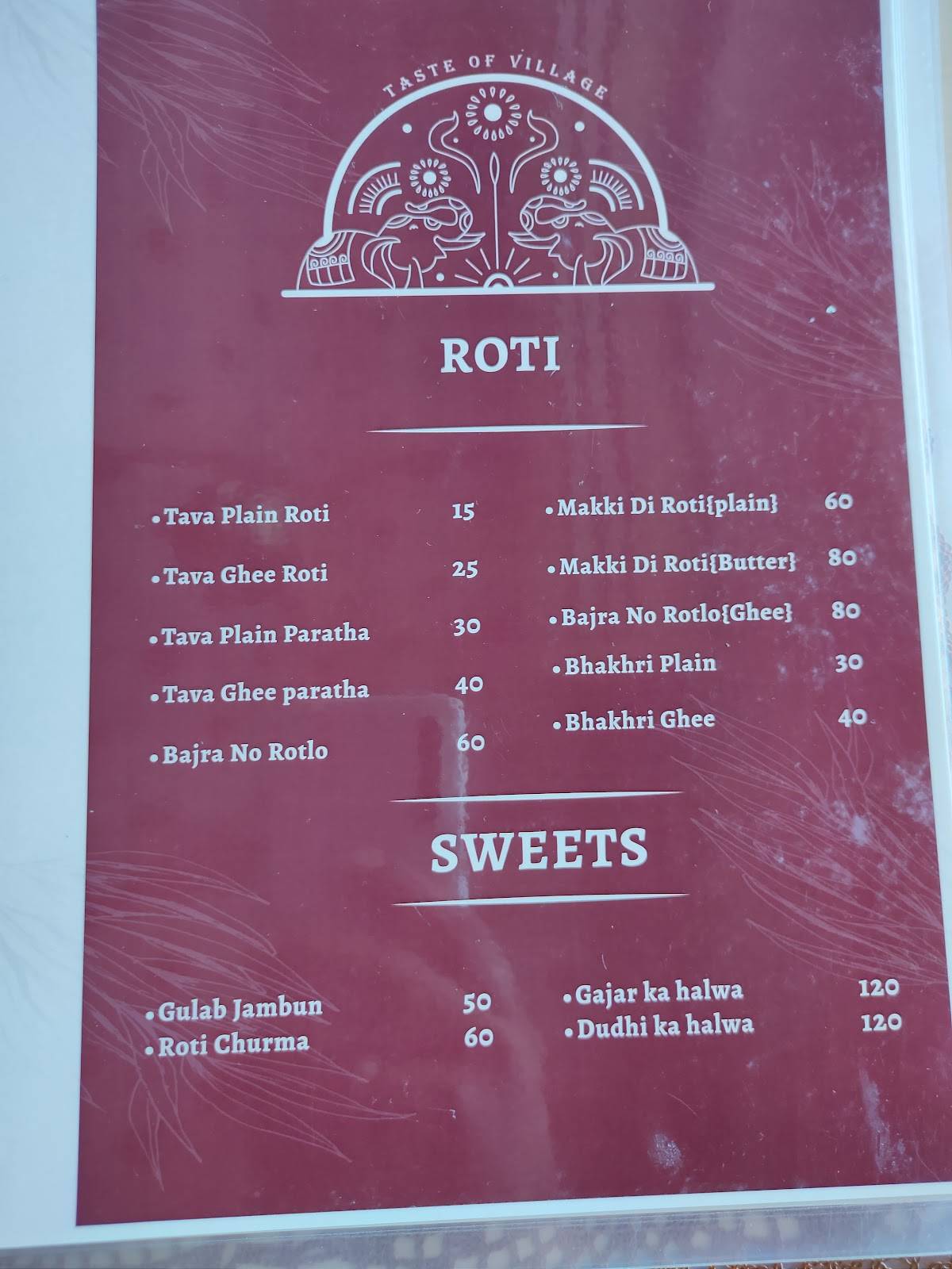 DESI RASOI menu