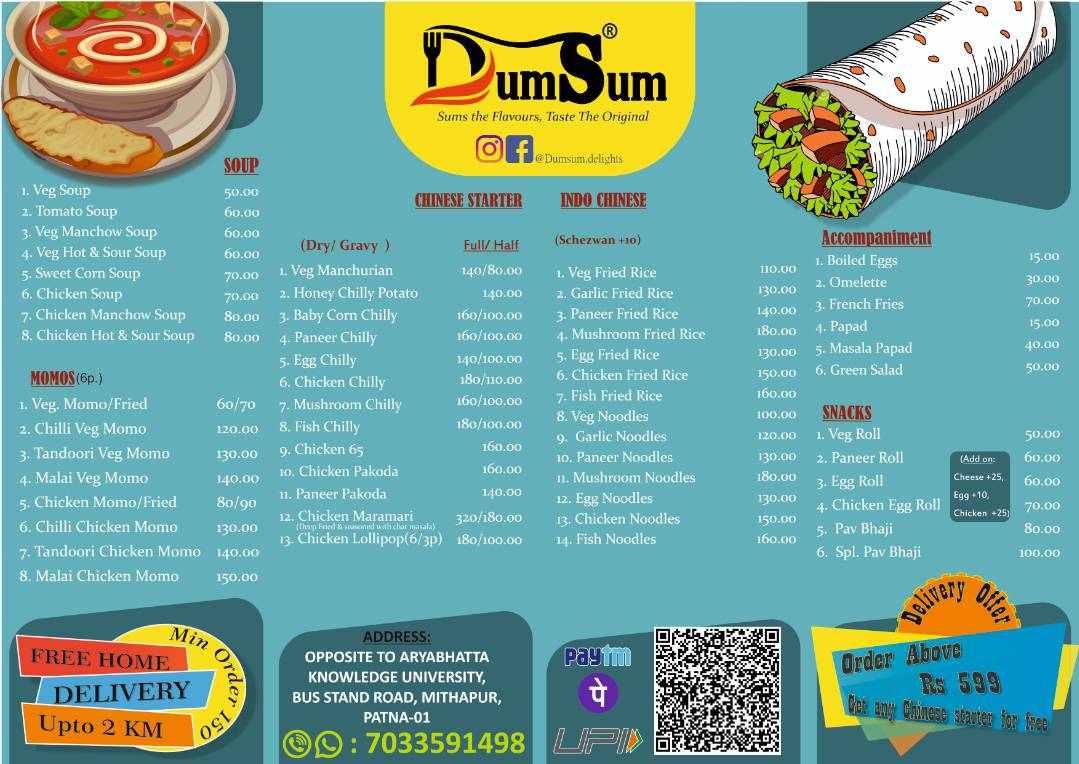 DUMSUM menu