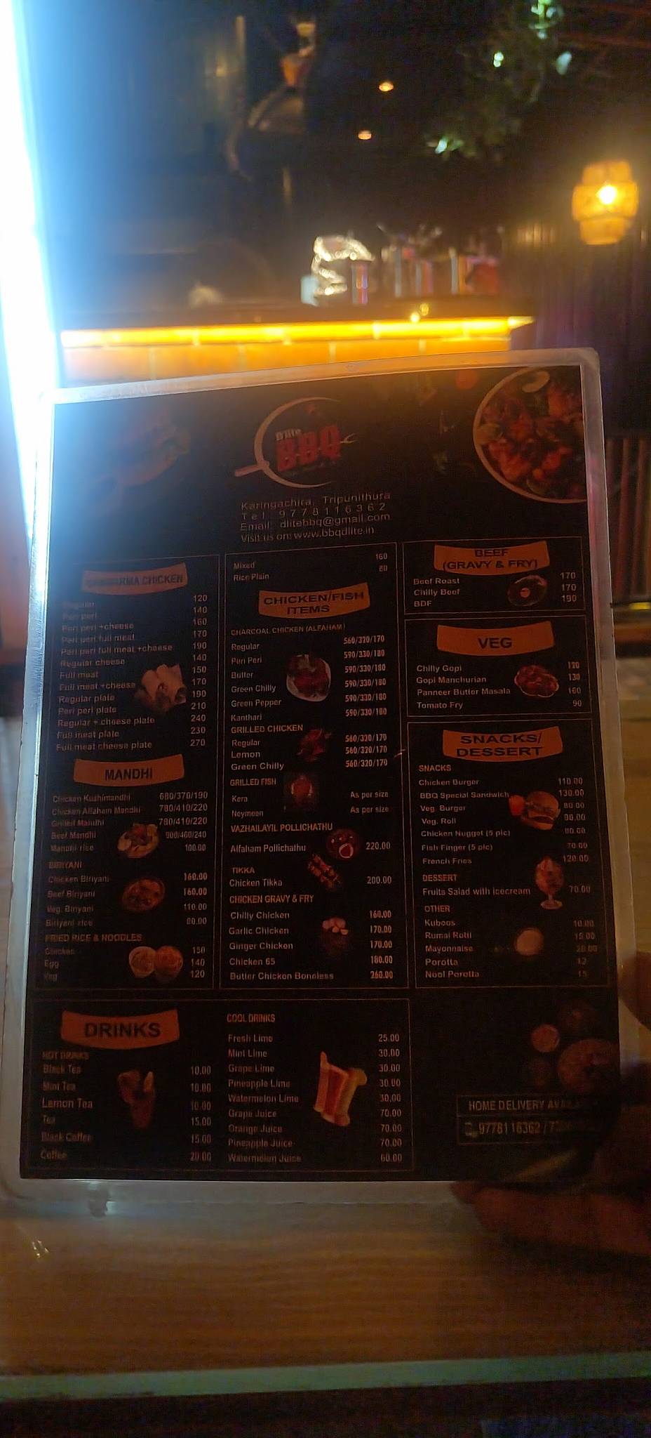 D'lite BBQ menu