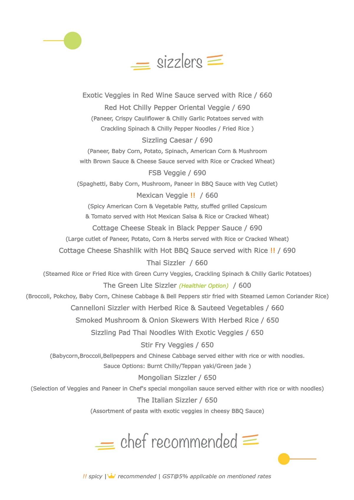 F.S.B menu
