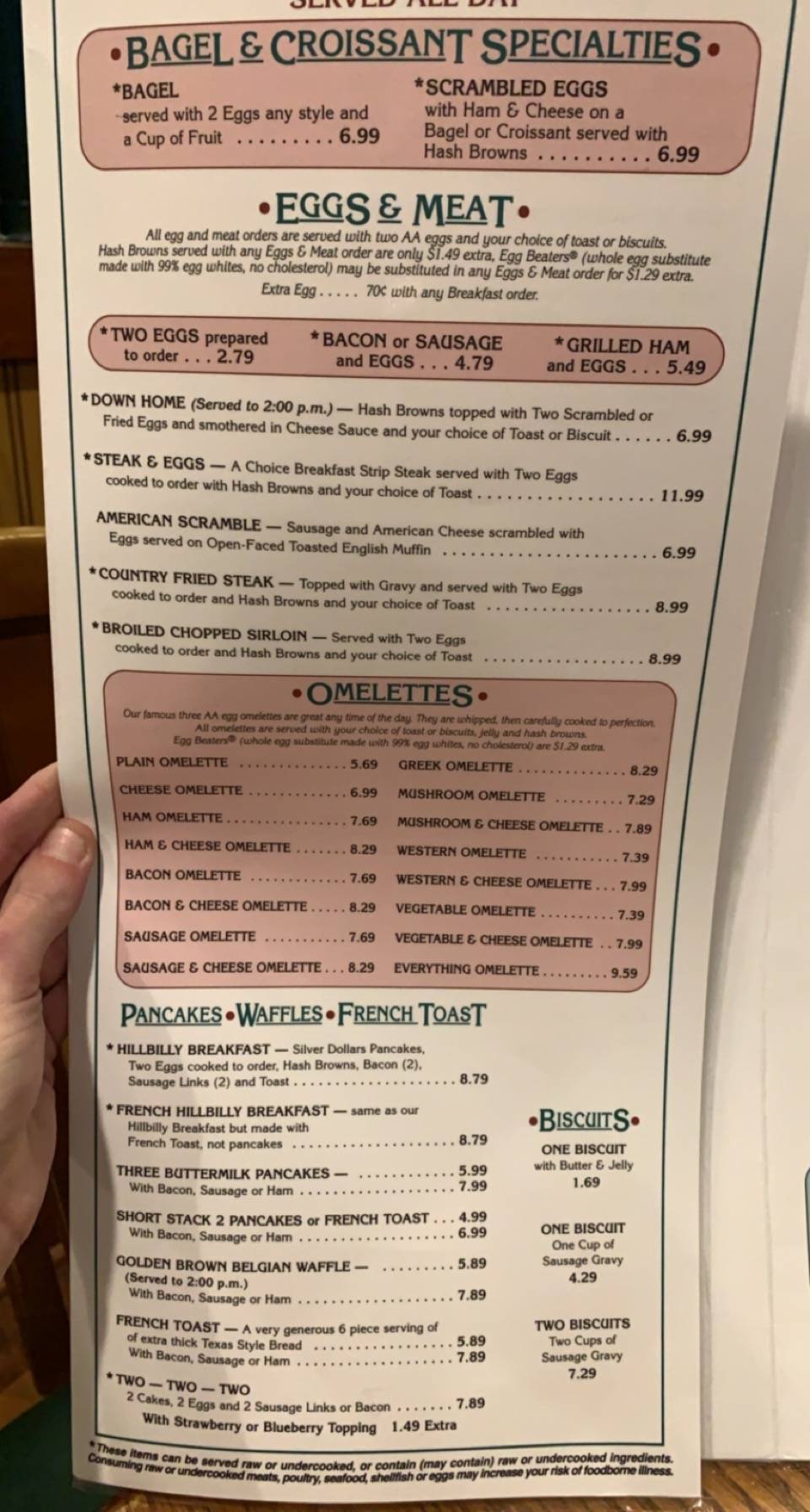 Menu at Farmer Boy Restaurant, Akron, Canton Rd