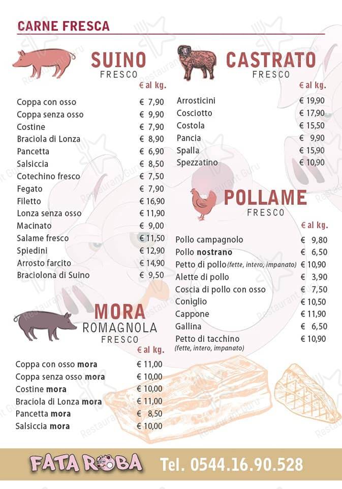Menu di Fata Roba - Area Grill fai da te 