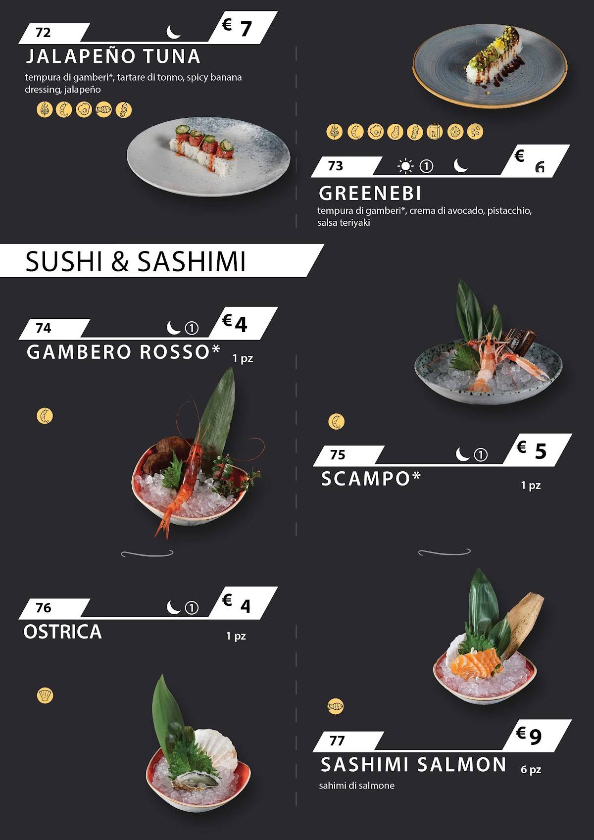 Menu di Flying Fish Cagliari 