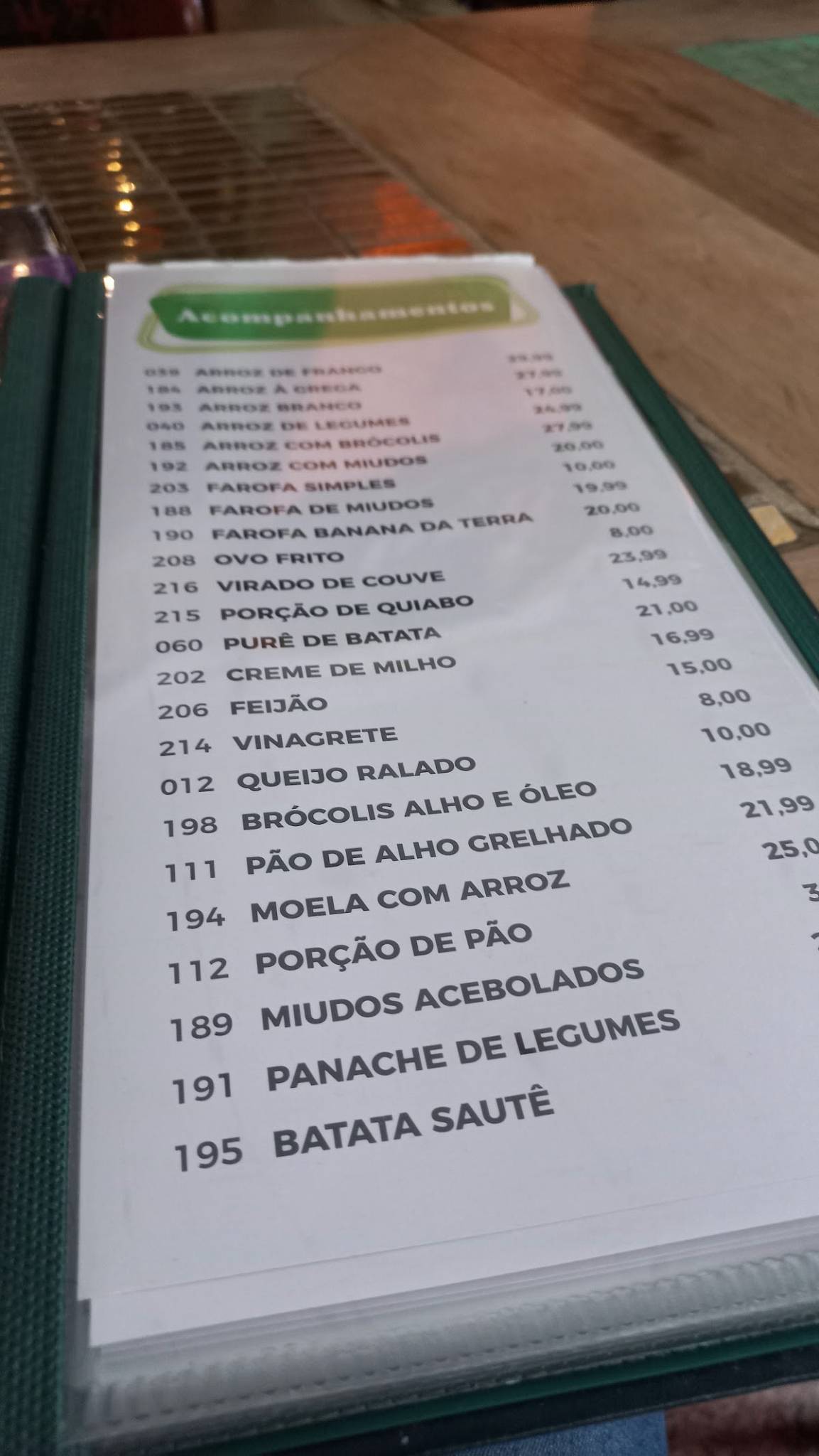 Frango Com Tudo cardápio