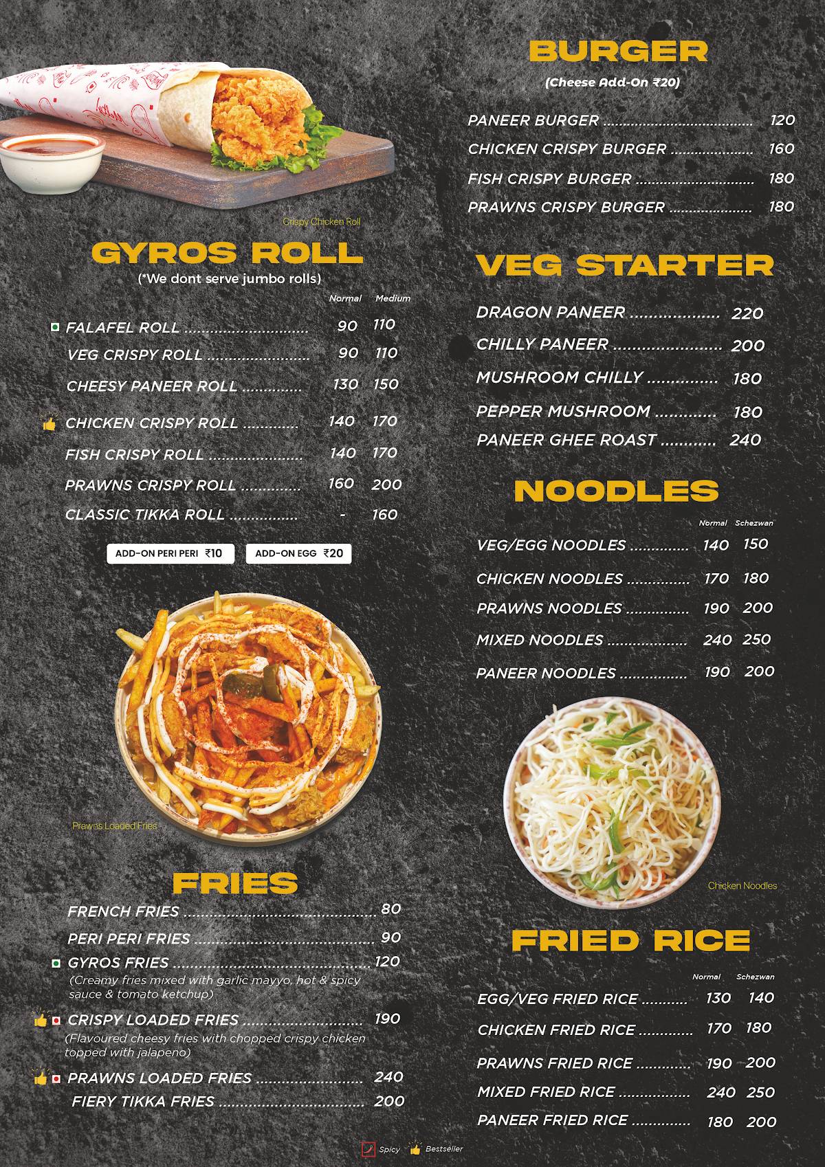 GYROS KITCHEN Kammanahalli menu