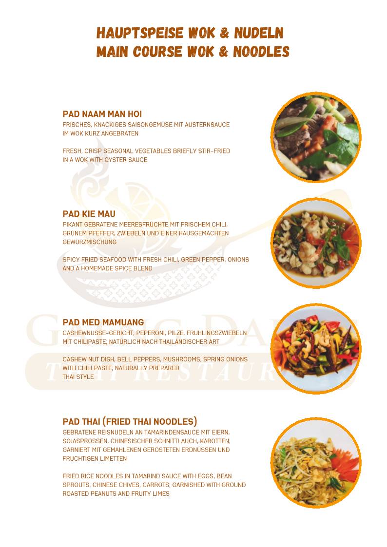 Menu di Gaeng Daeng Thai Restaurant 
