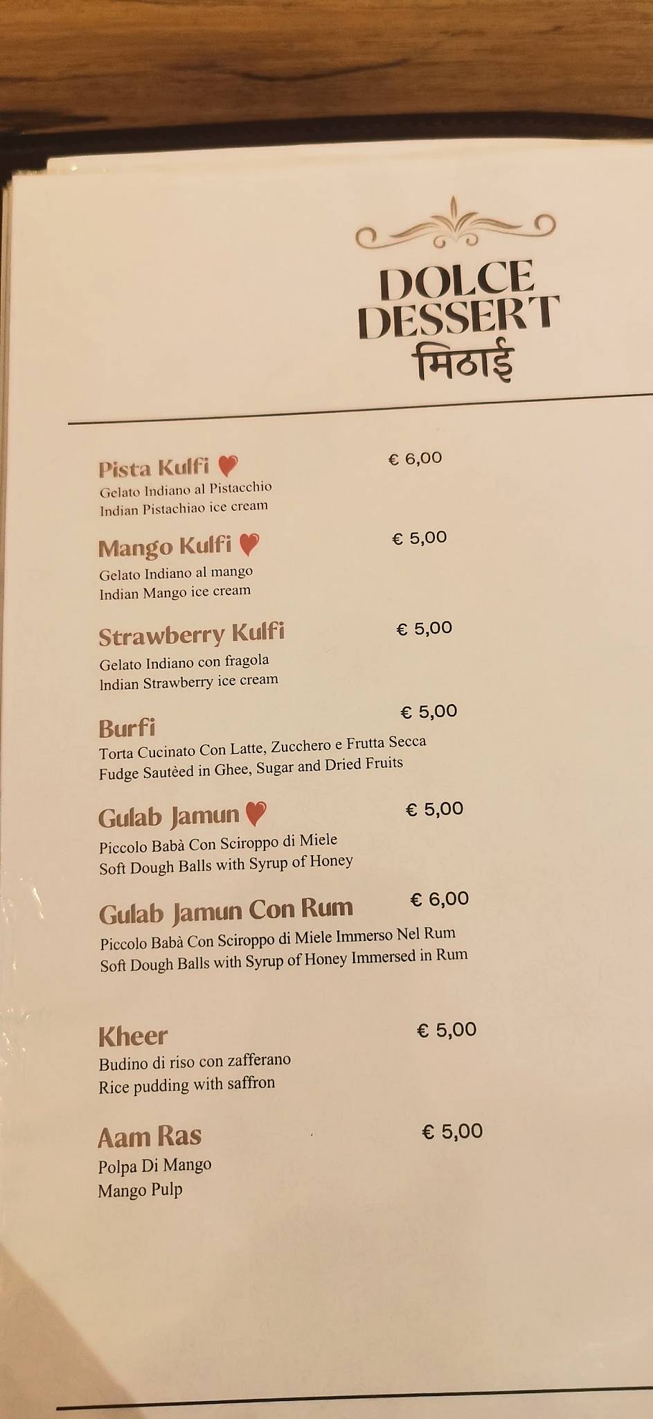 Menu di Gandhi 2 Indian Restaurant 