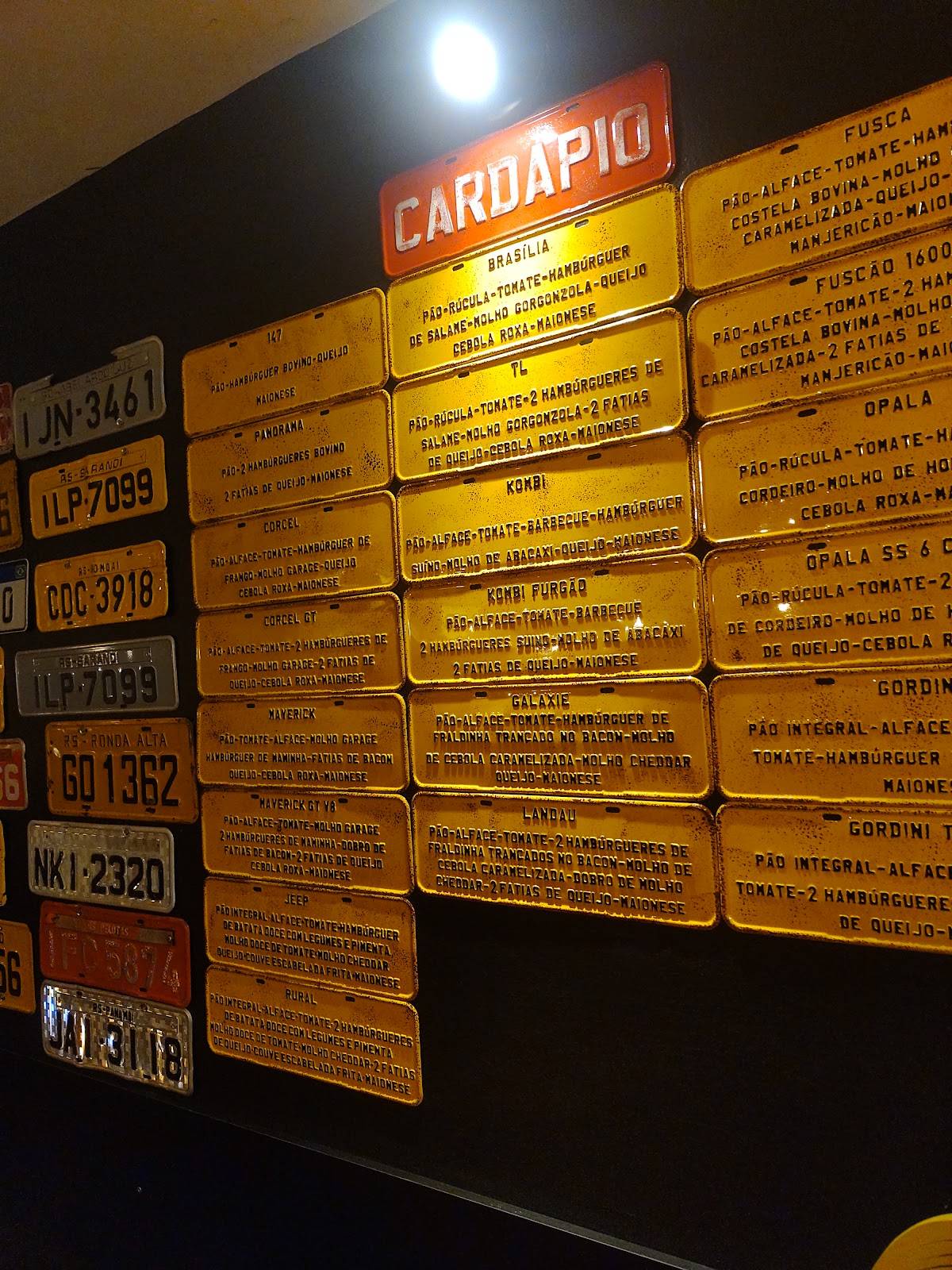 Garage Hamburgueria cardápio