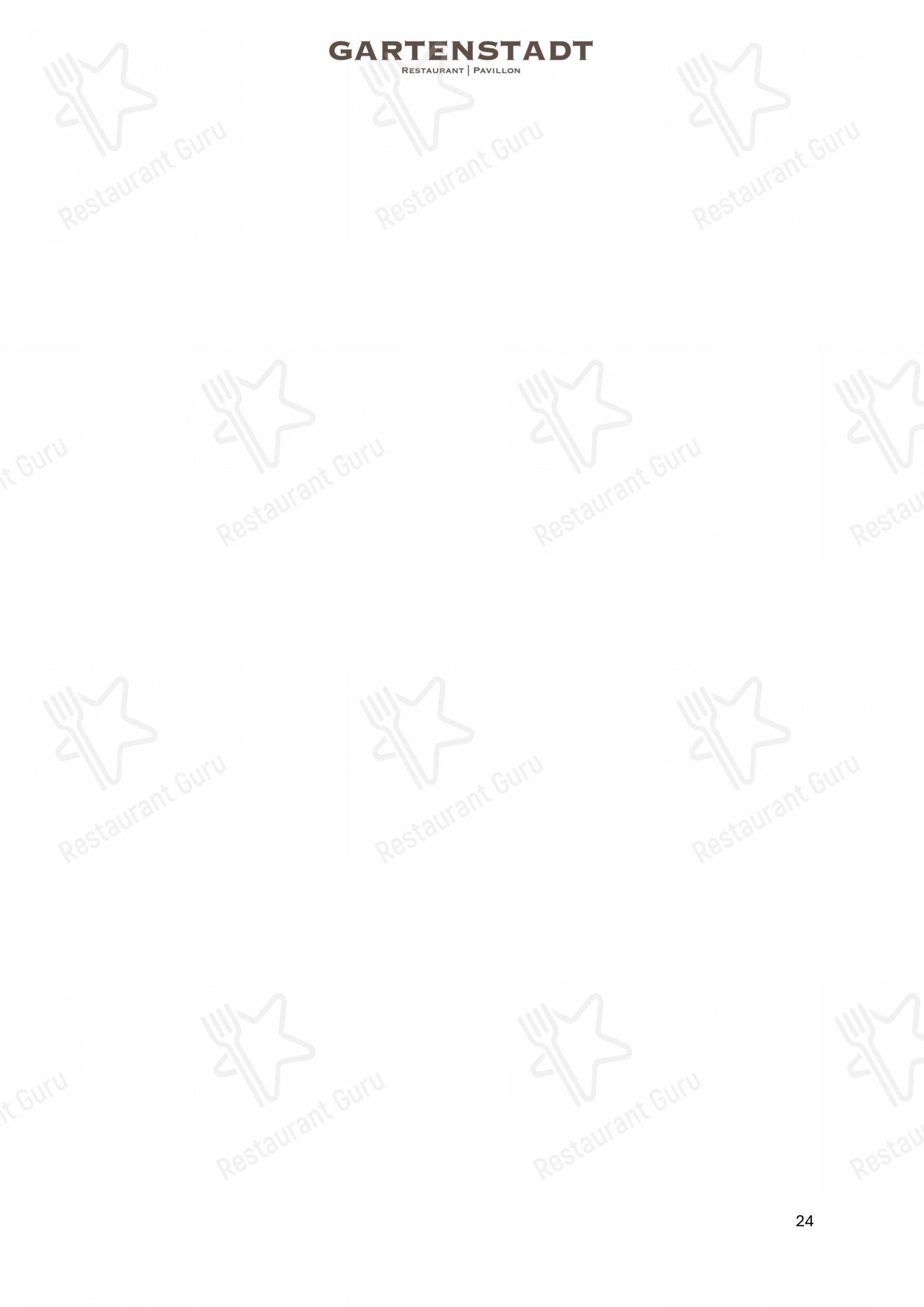 Restaurant Gartenstadt mit Pavillon in Münchenstein - Menu bar