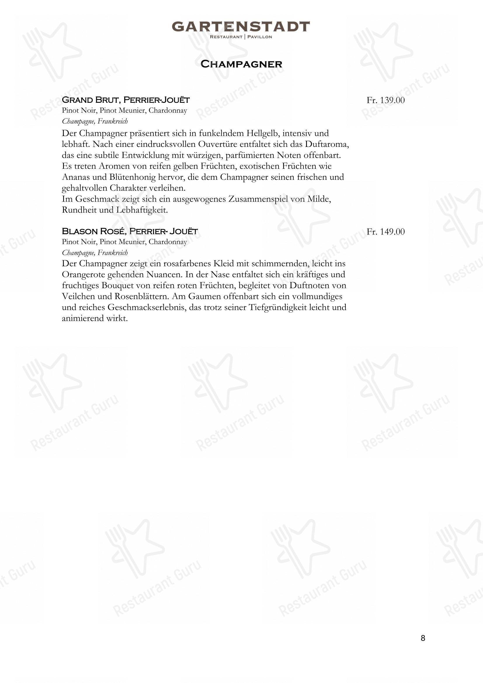 Menu bar per Restaurant Gartenstadt mit Pavillon in Münchenstein