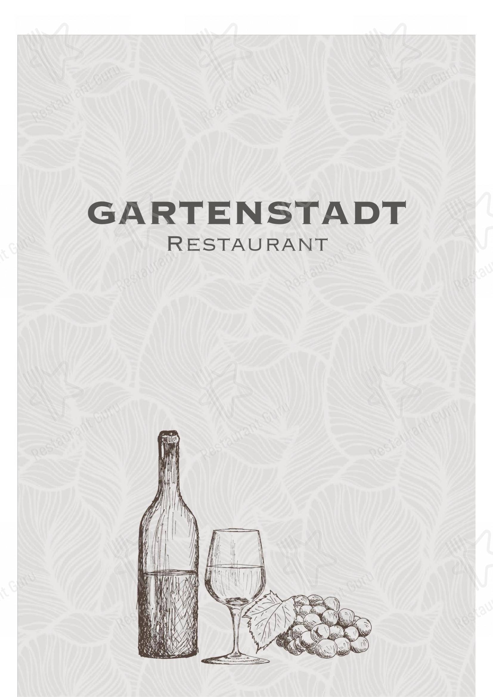Menu di Restaurant Gartenstadt mit Pavillon - Menu bar