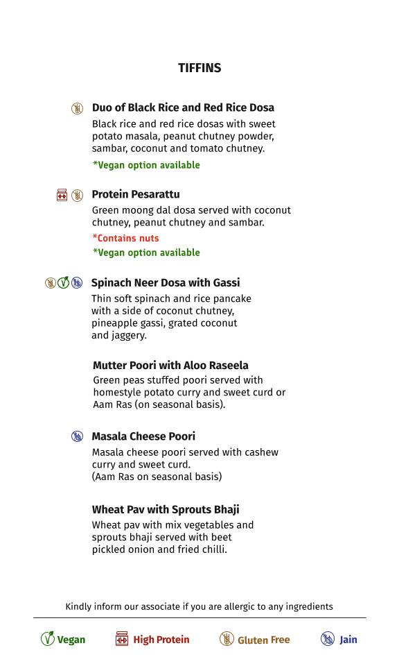 Go Native Whitefield menu