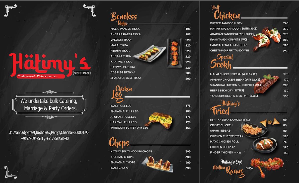 Hatimys menu
