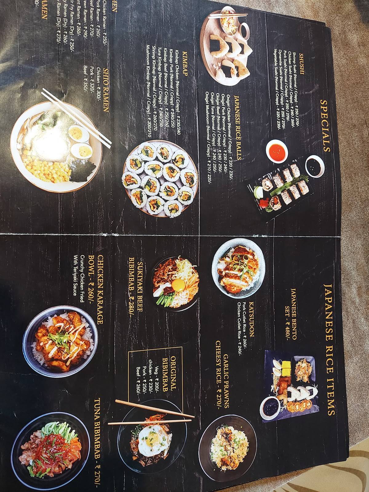 Hot Pot menu
