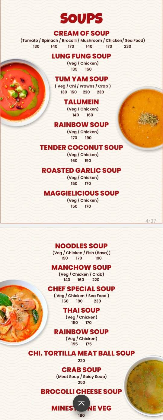 Hotel Silver Seven menu