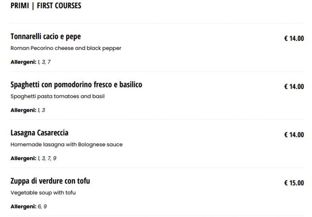 Menu di Il Grande Gatsby Bar & Restaurant 
