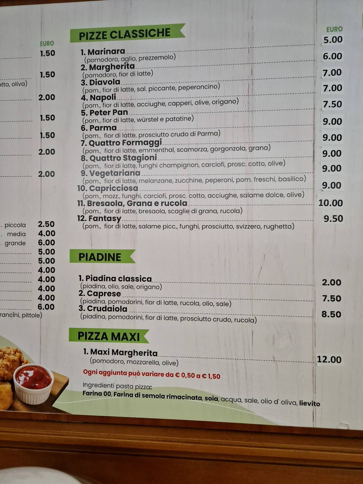 Menu di Ristorante Il Quadrifoglio 
