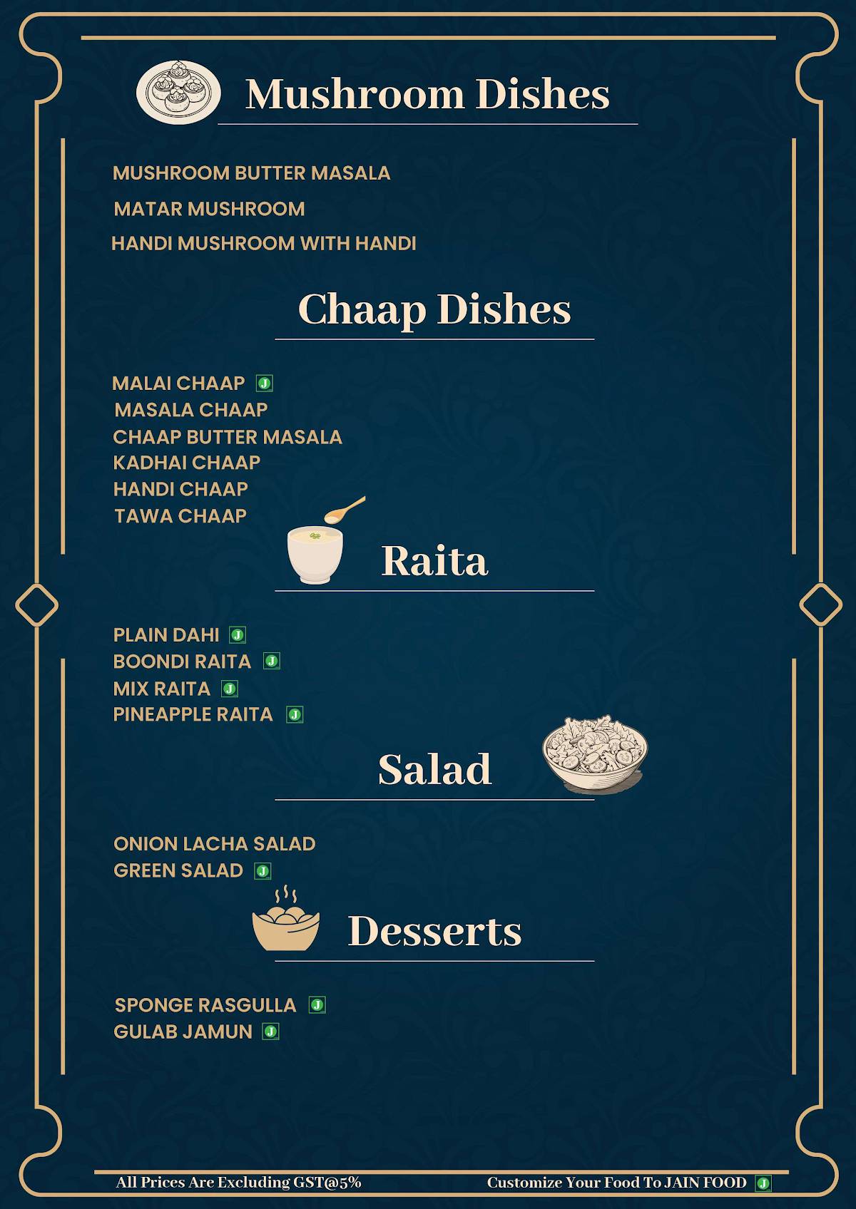 KK Snacks menu