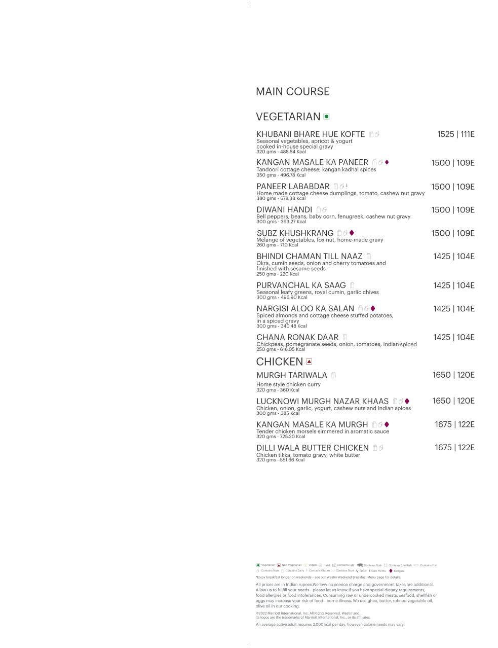 Kangan menu