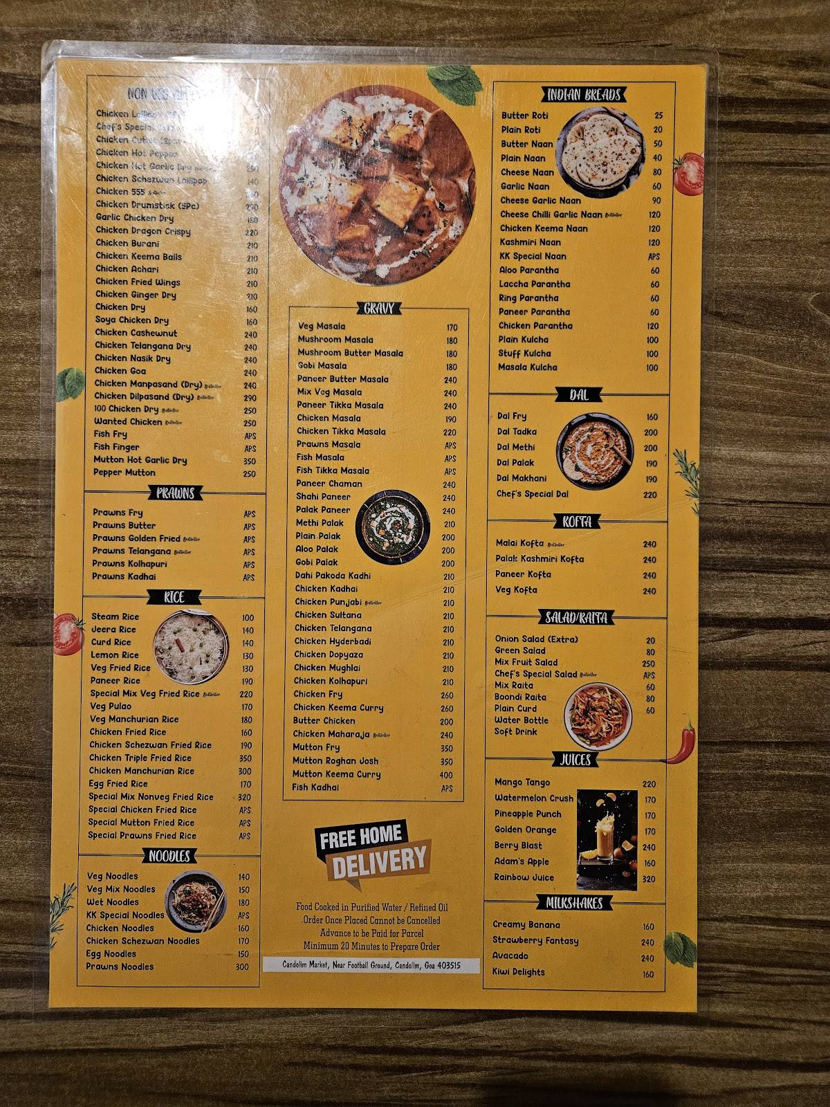 Karthik's Kitchen menu