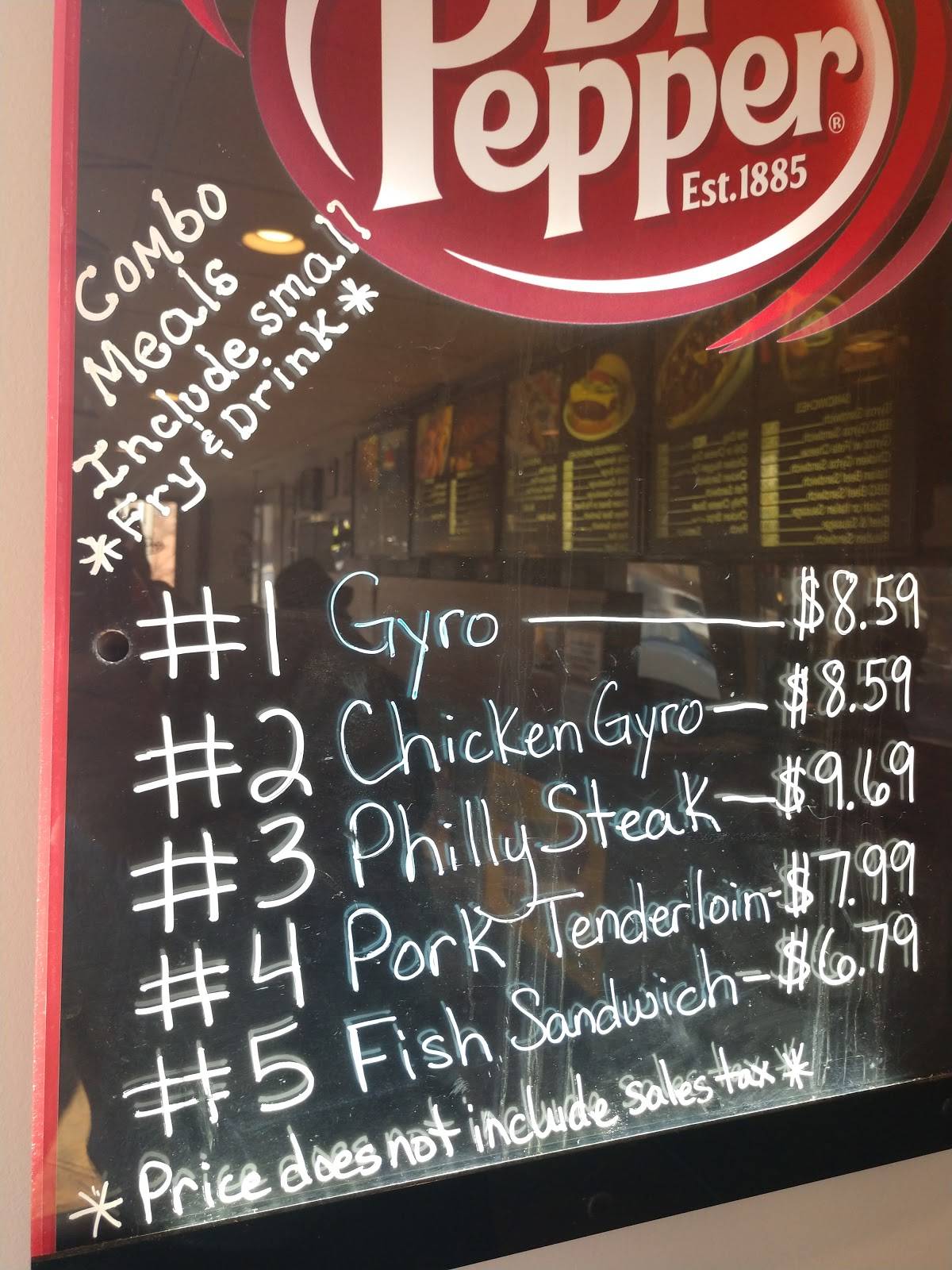 Menu at King Gyros restaurant, Fort Wayne, 302 W Jefferson Blvd