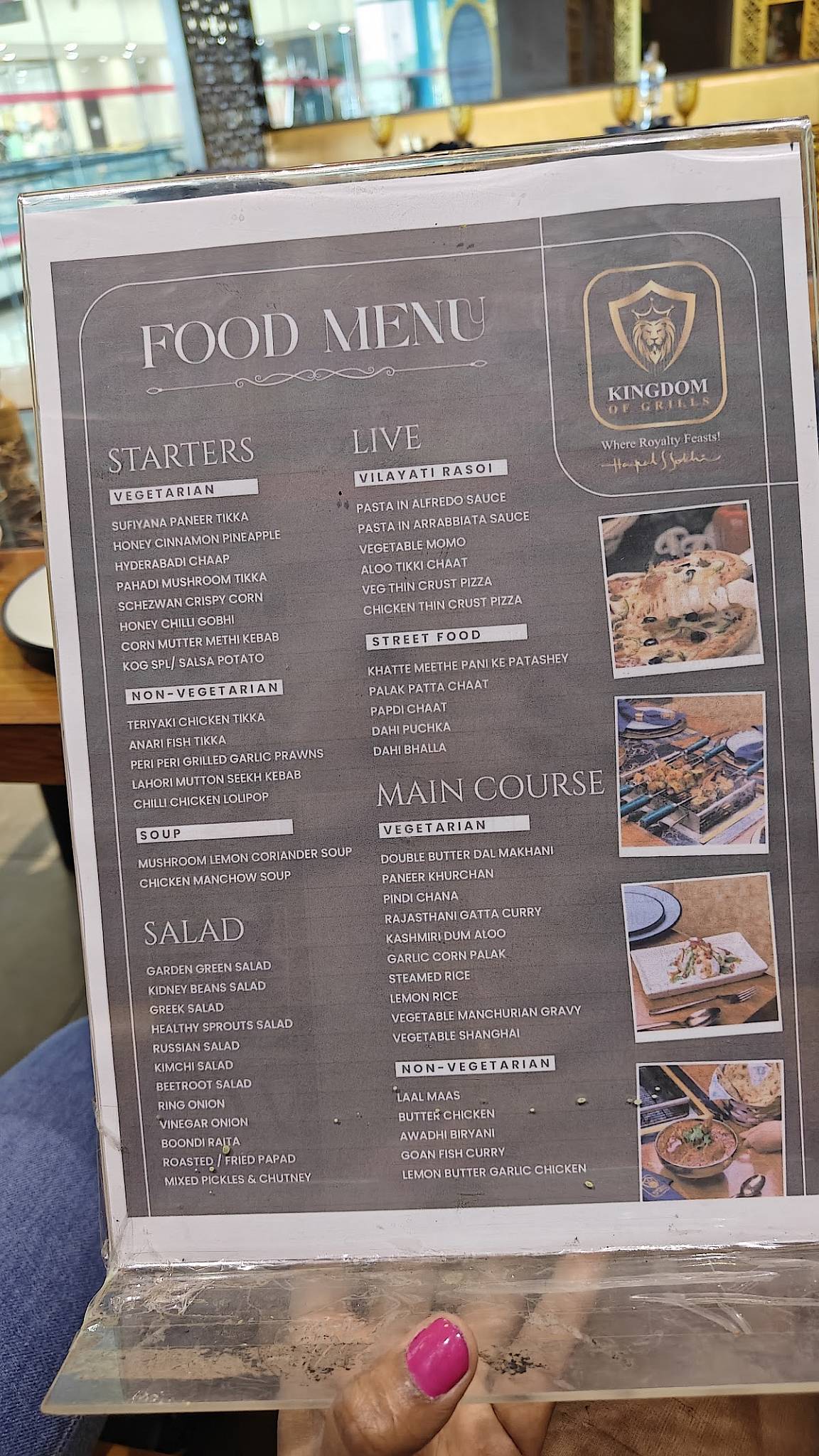 Kingdom of Grills menu