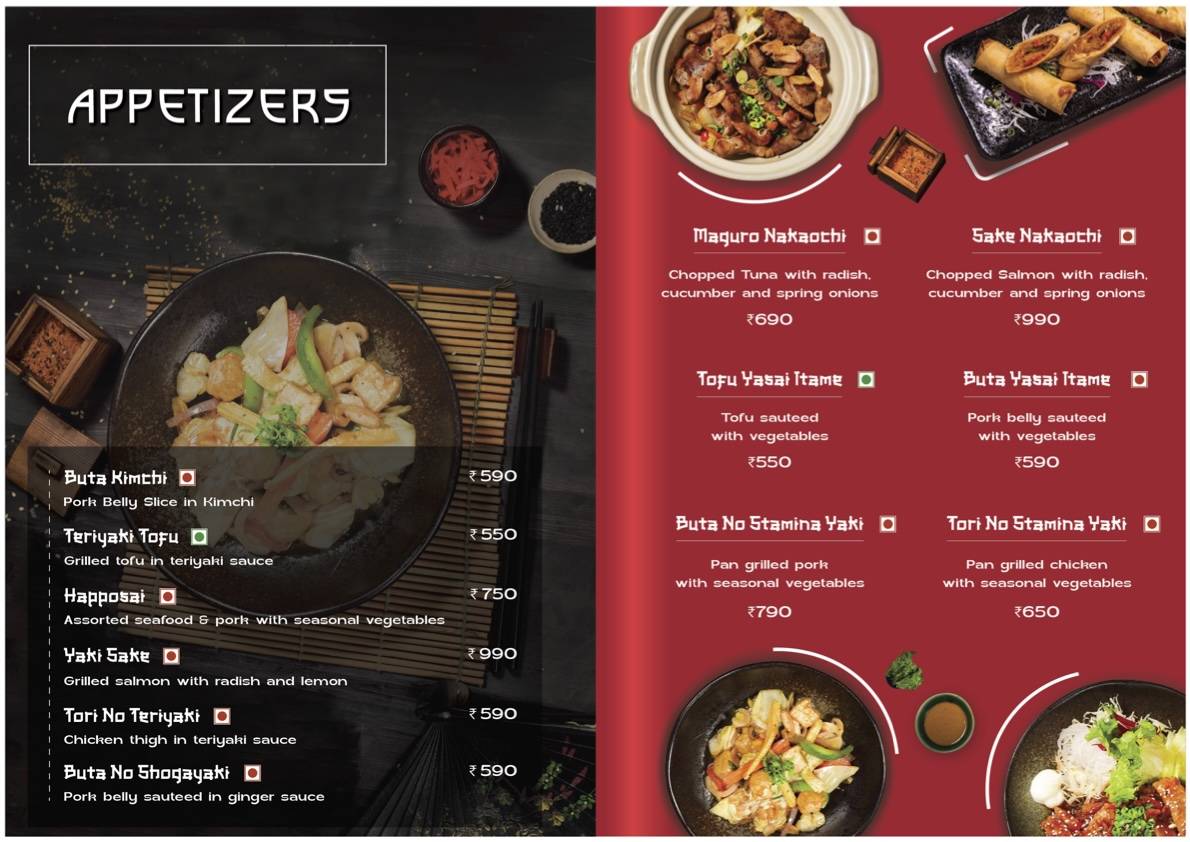 Kogai- Fine Japanese Dining menu