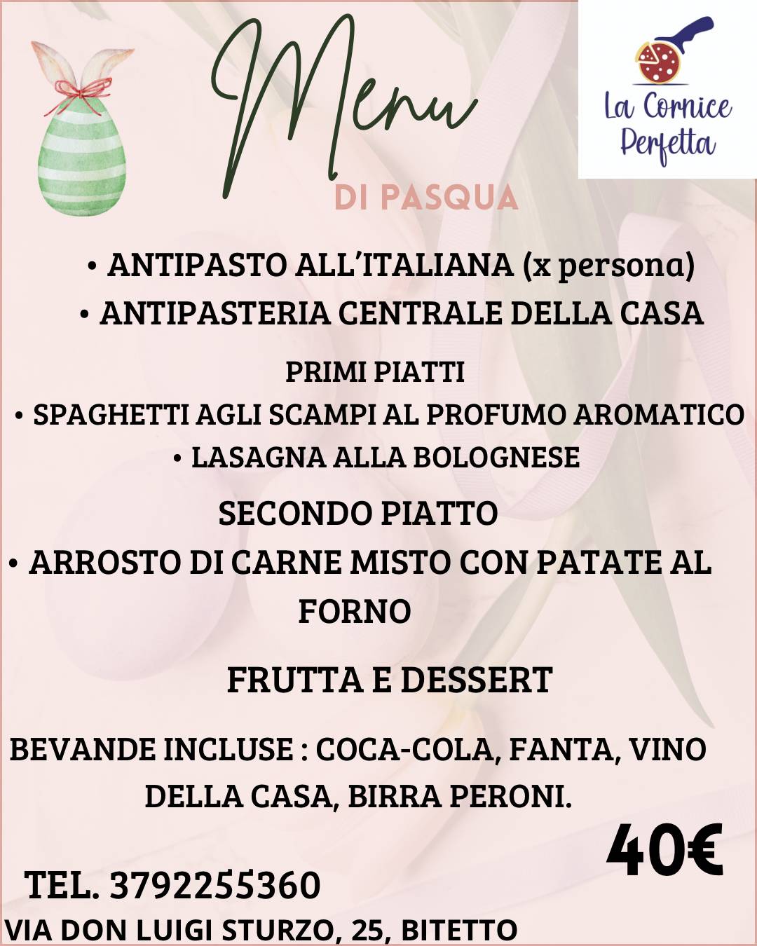 Menu di La Cornice Perfetta 