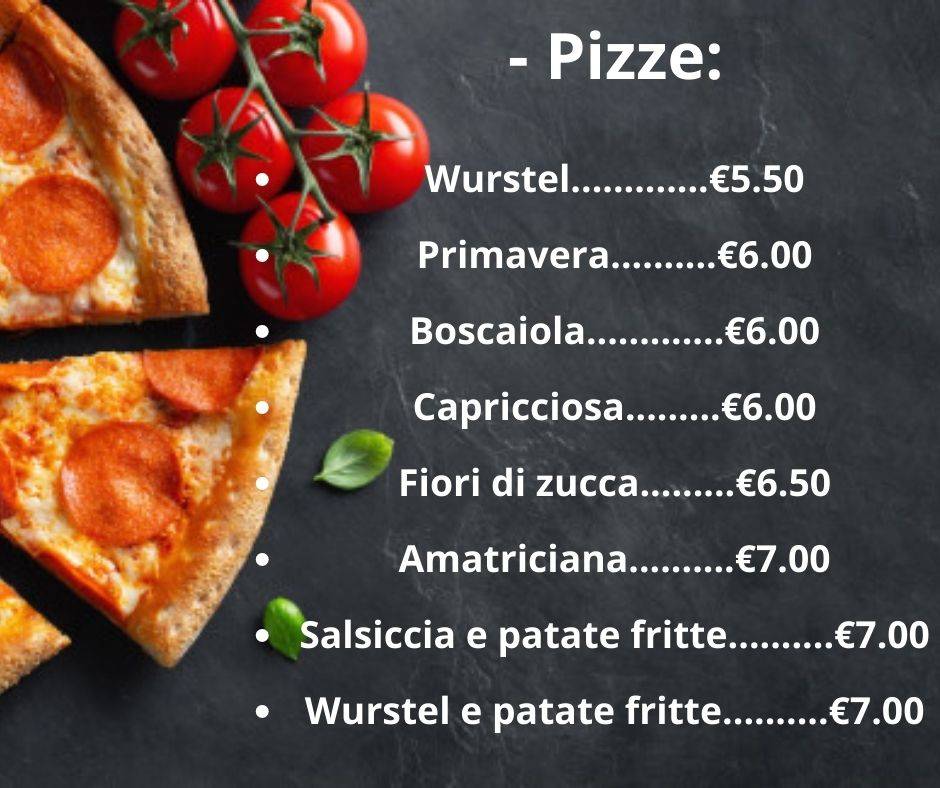 Menu di La Piccola Amatrice 