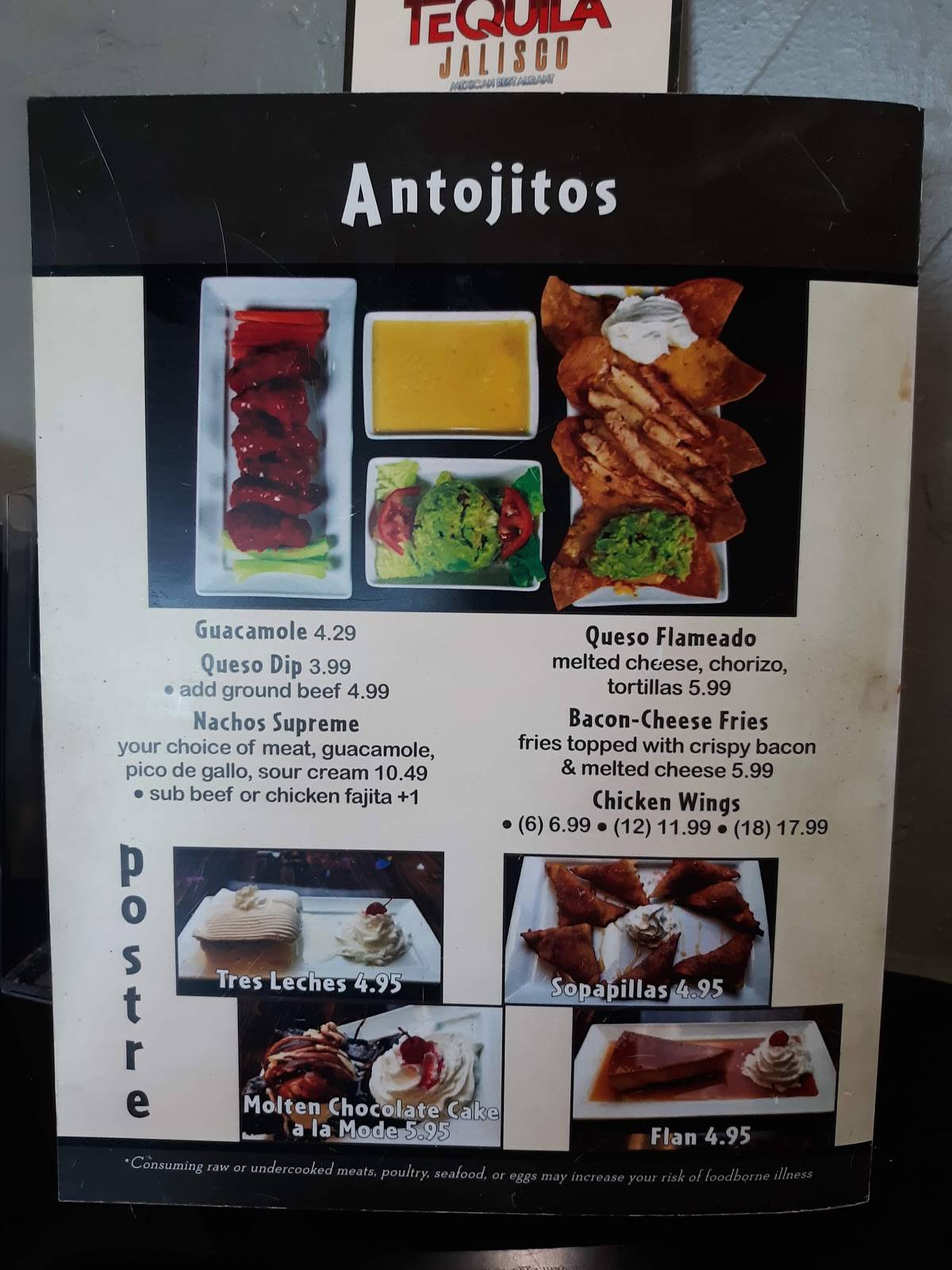 Menu at La Tequila Jalisco Rockport, TX restaurant, Rockport