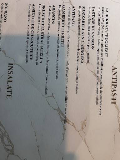 Menu de Le Soprano Poissy
