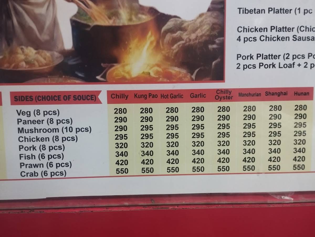 Lepcha’s menu