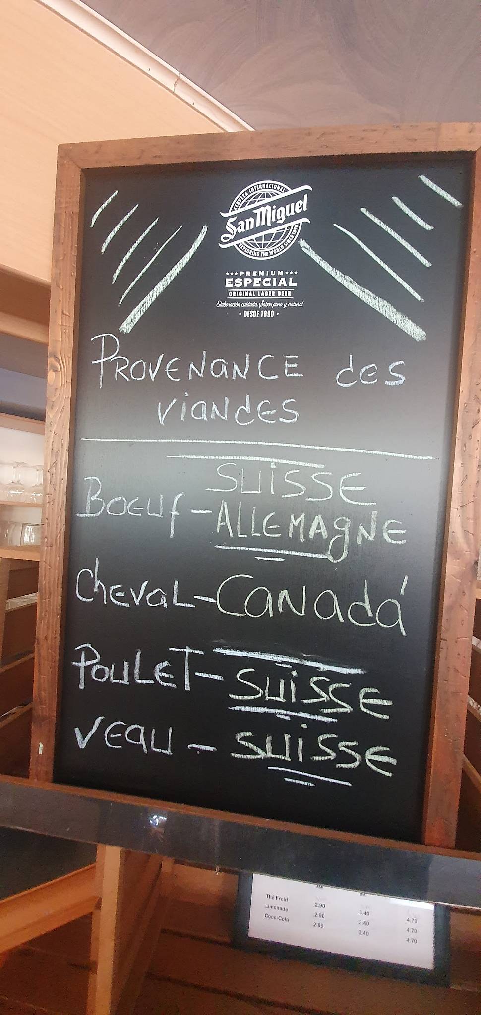 Menu di Restaurant Les Grangettes 